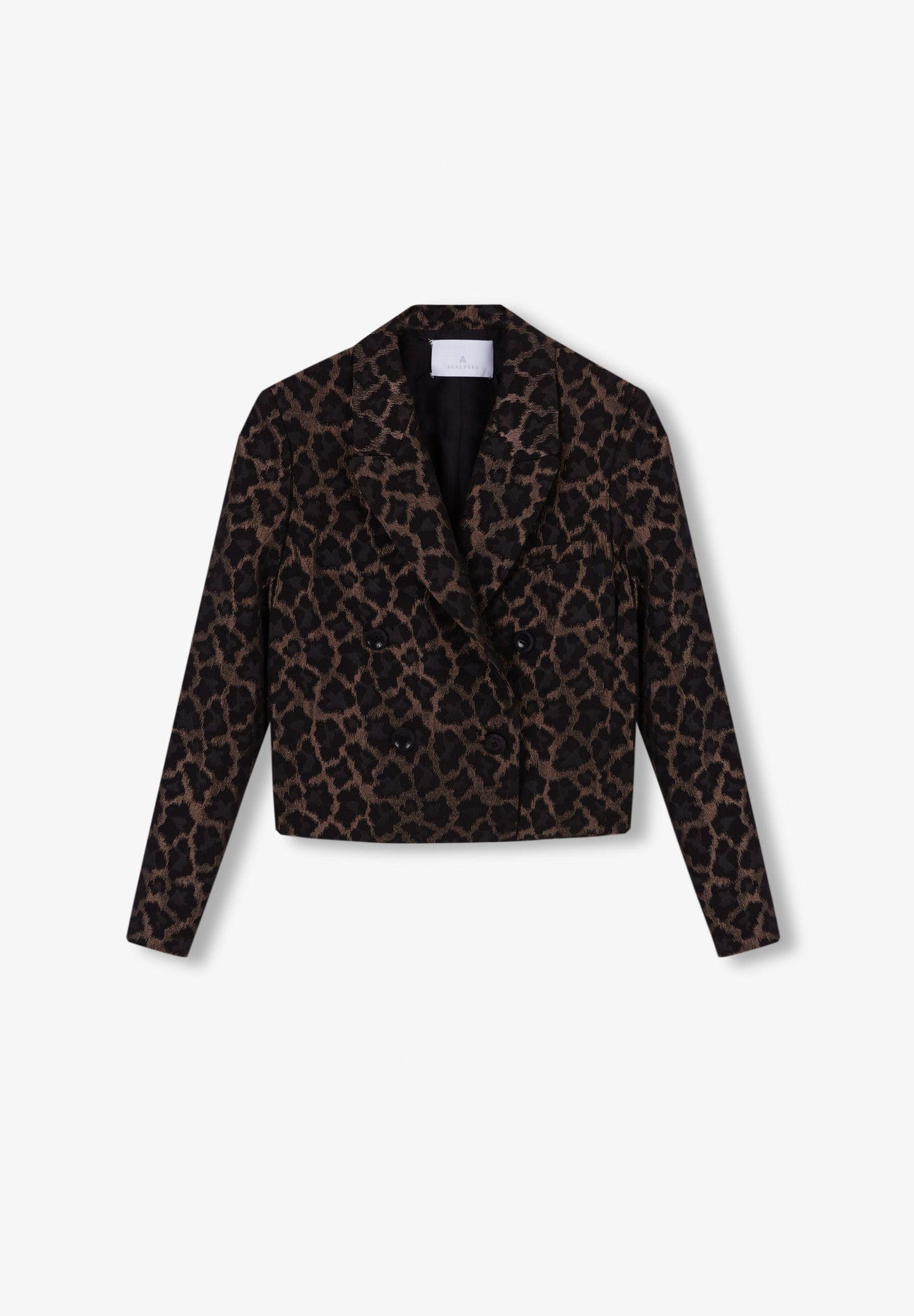 CROPPED ANIMAL PRINT BLAZER