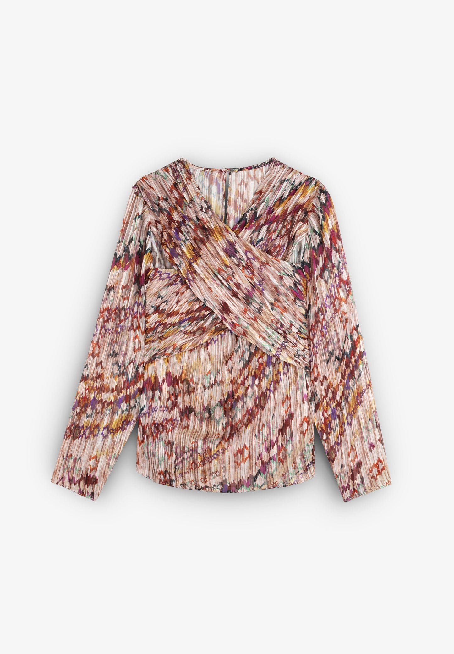 PLEATED BLOUSE WITH SLITS