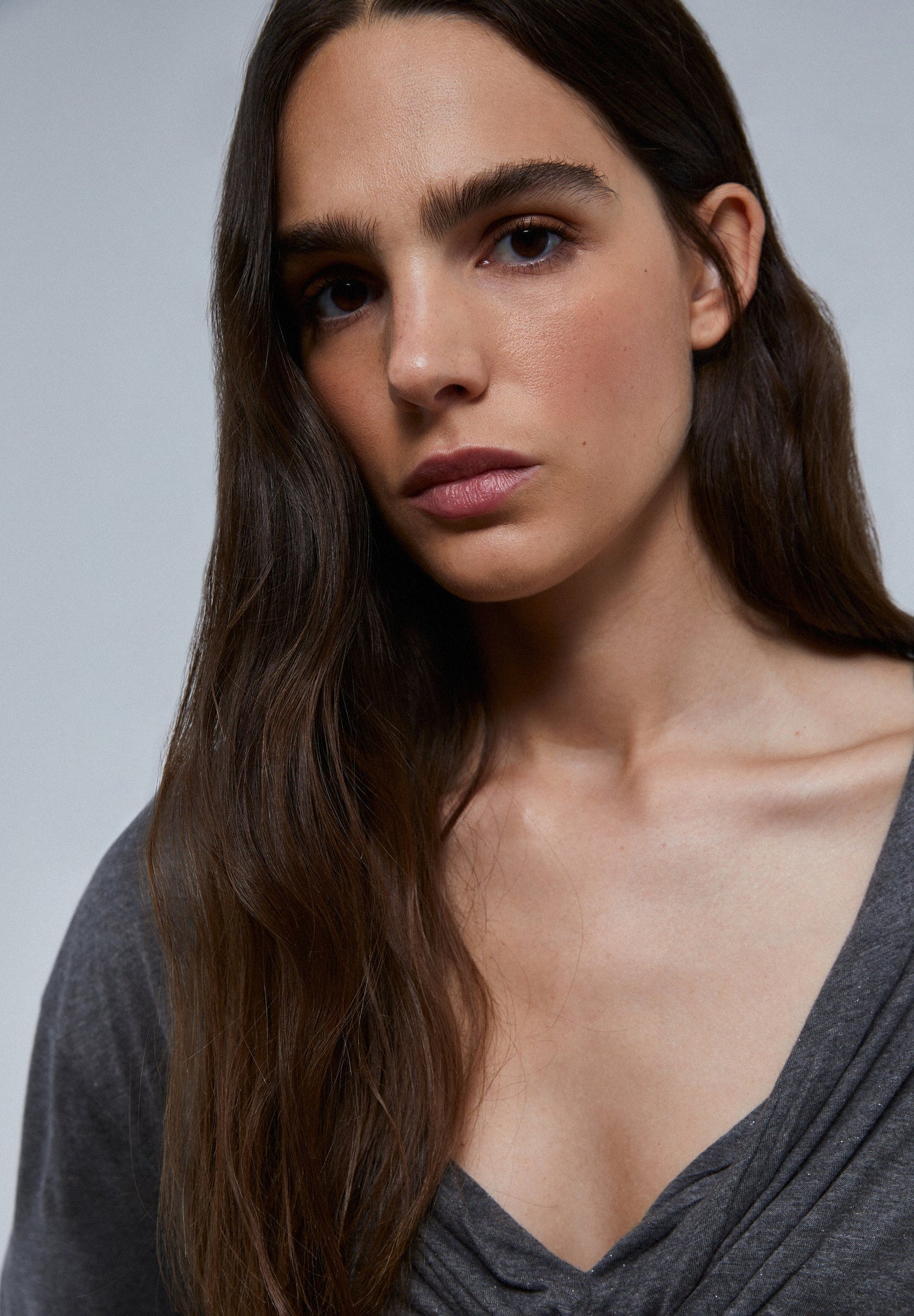 LUREX T-SHIRT WITH KNOT DETAIL