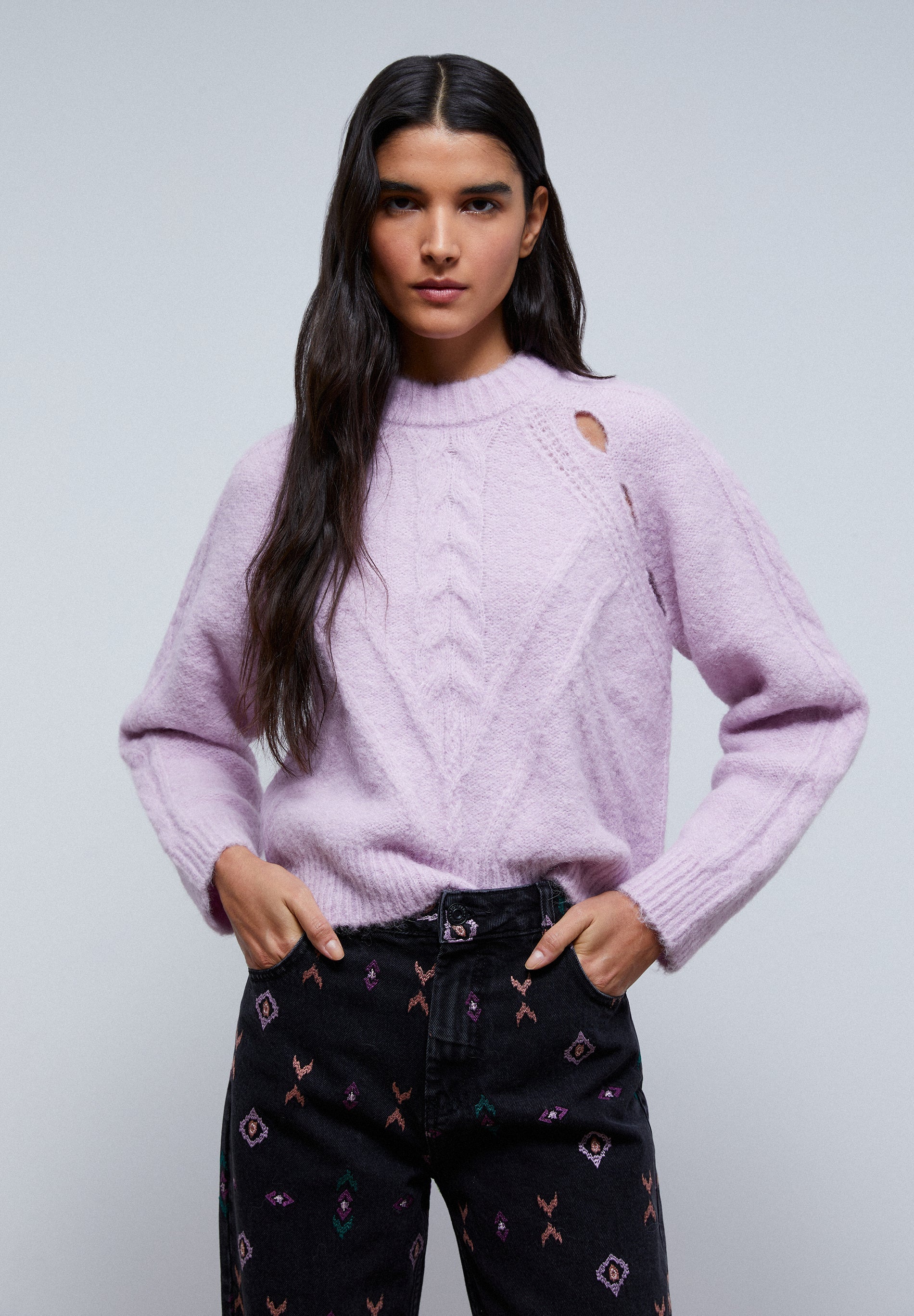 KNIT SWEATER WITH OPENINGS