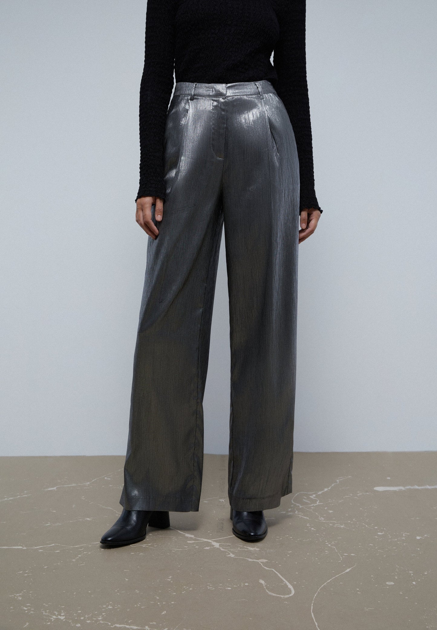 SATIN PALAZZO TROUSERS