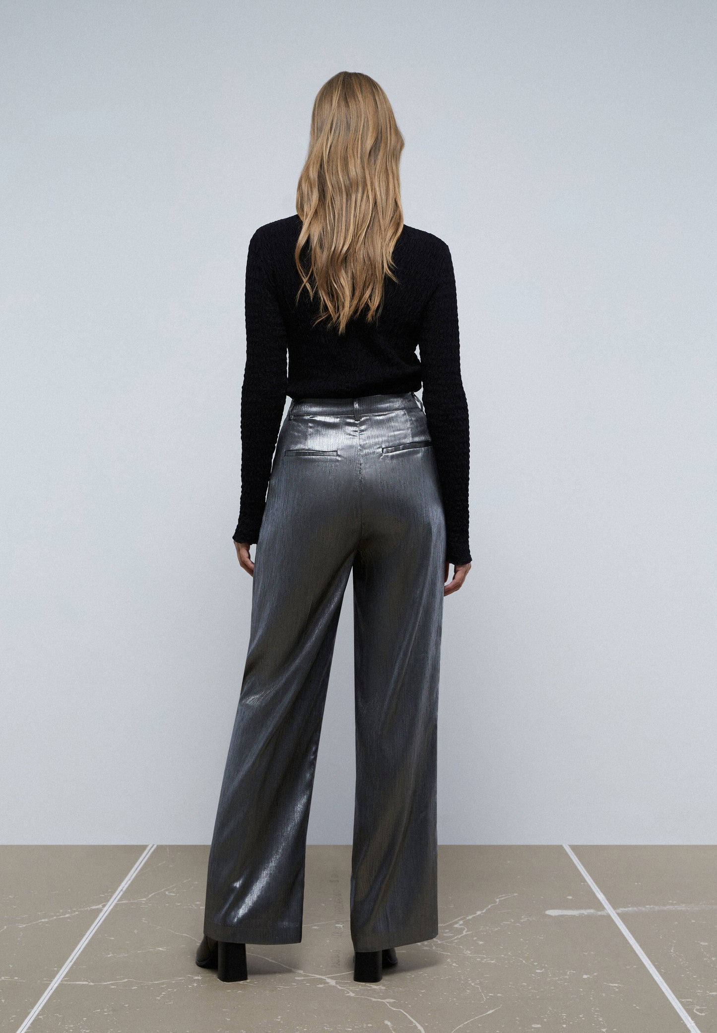SATIN PALAZZO TROUSERS