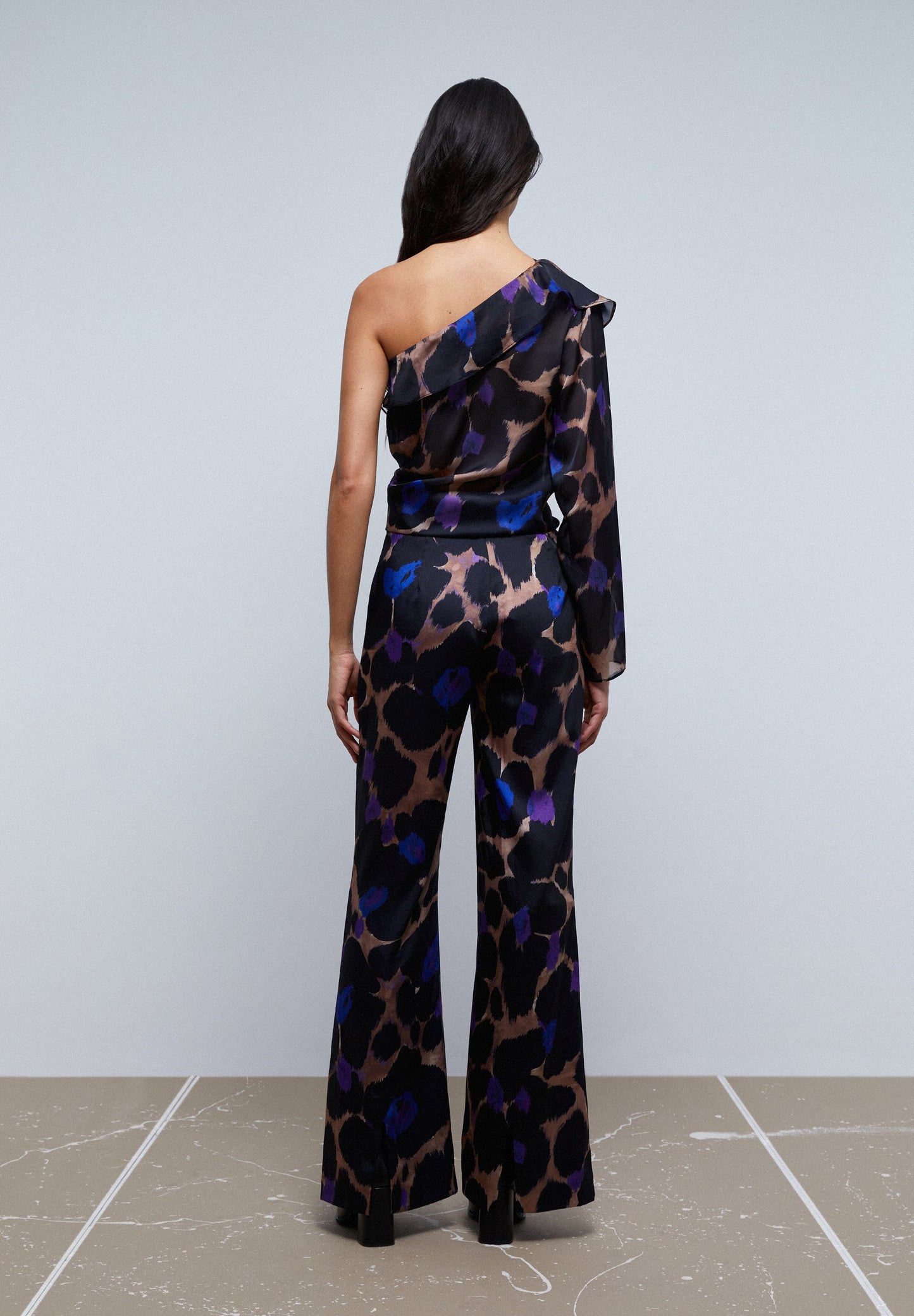 ANIMAL PRINT TROUSERS WITH WAIST DETAIL