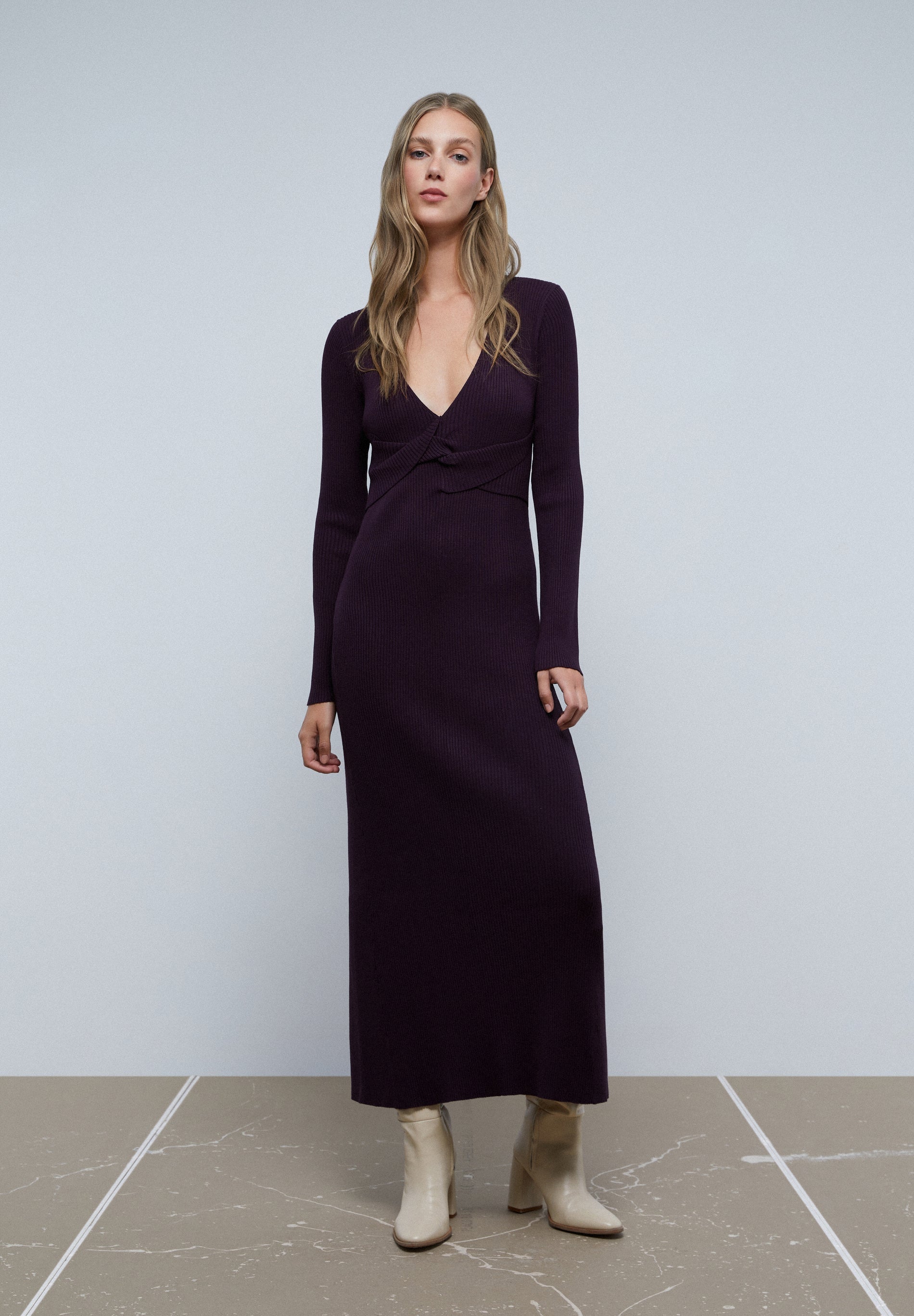 DIAMOND TEXTURED WEAVE DRESS