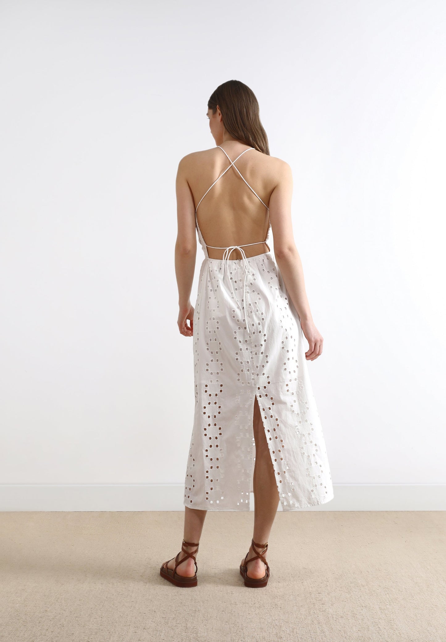 BRODERIE ANGLAISE MIDI DRESS