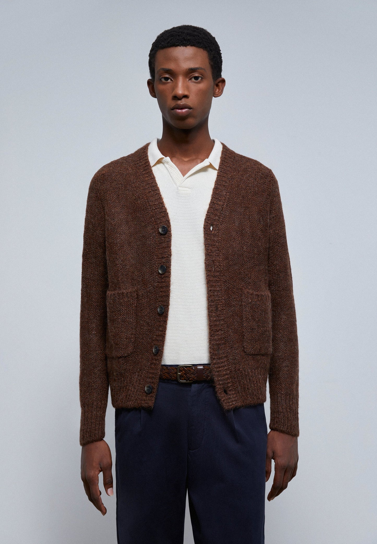 BUTTONED KNIT CARDIGAN