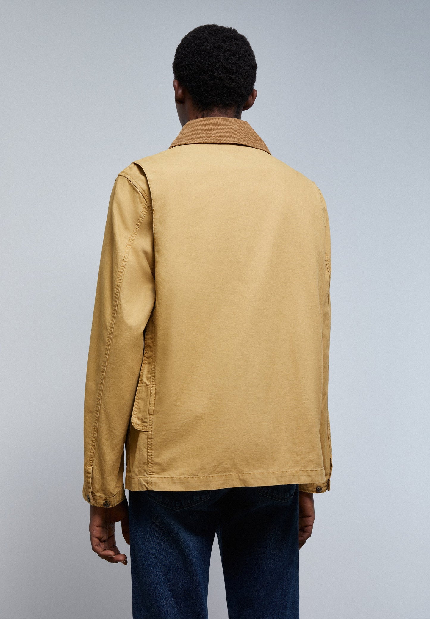 PREMIUM CONTRAST JACKET WITH CORDUROY COLLAR