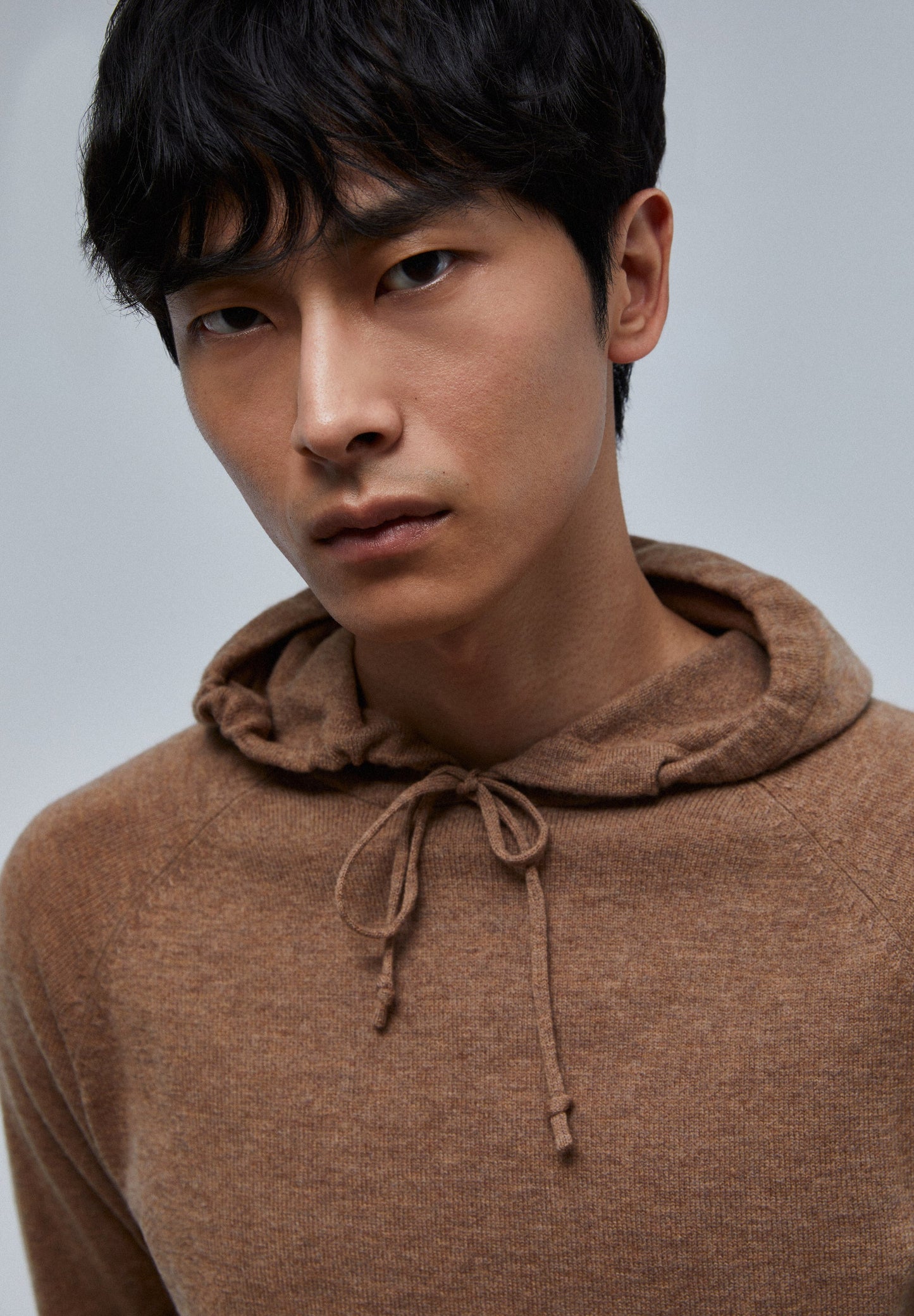 MERINO WOOL SWEATER WITH HOOD