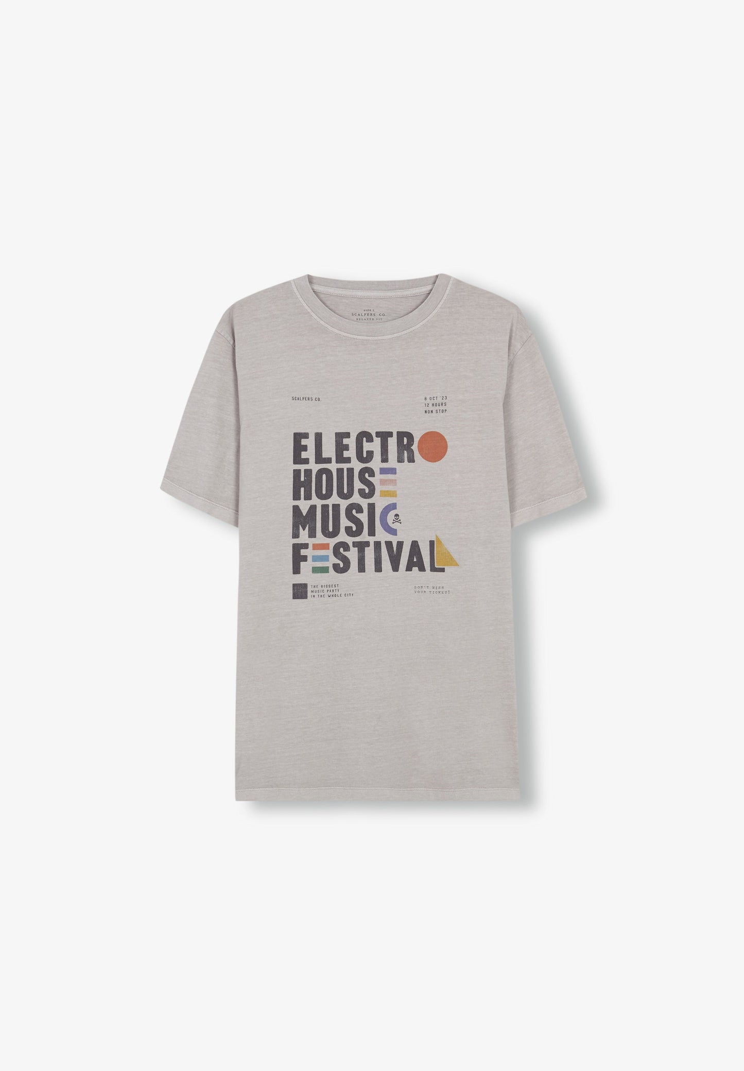 FADED FESTIVAL T-SHIRT WITH FRONT PRINT