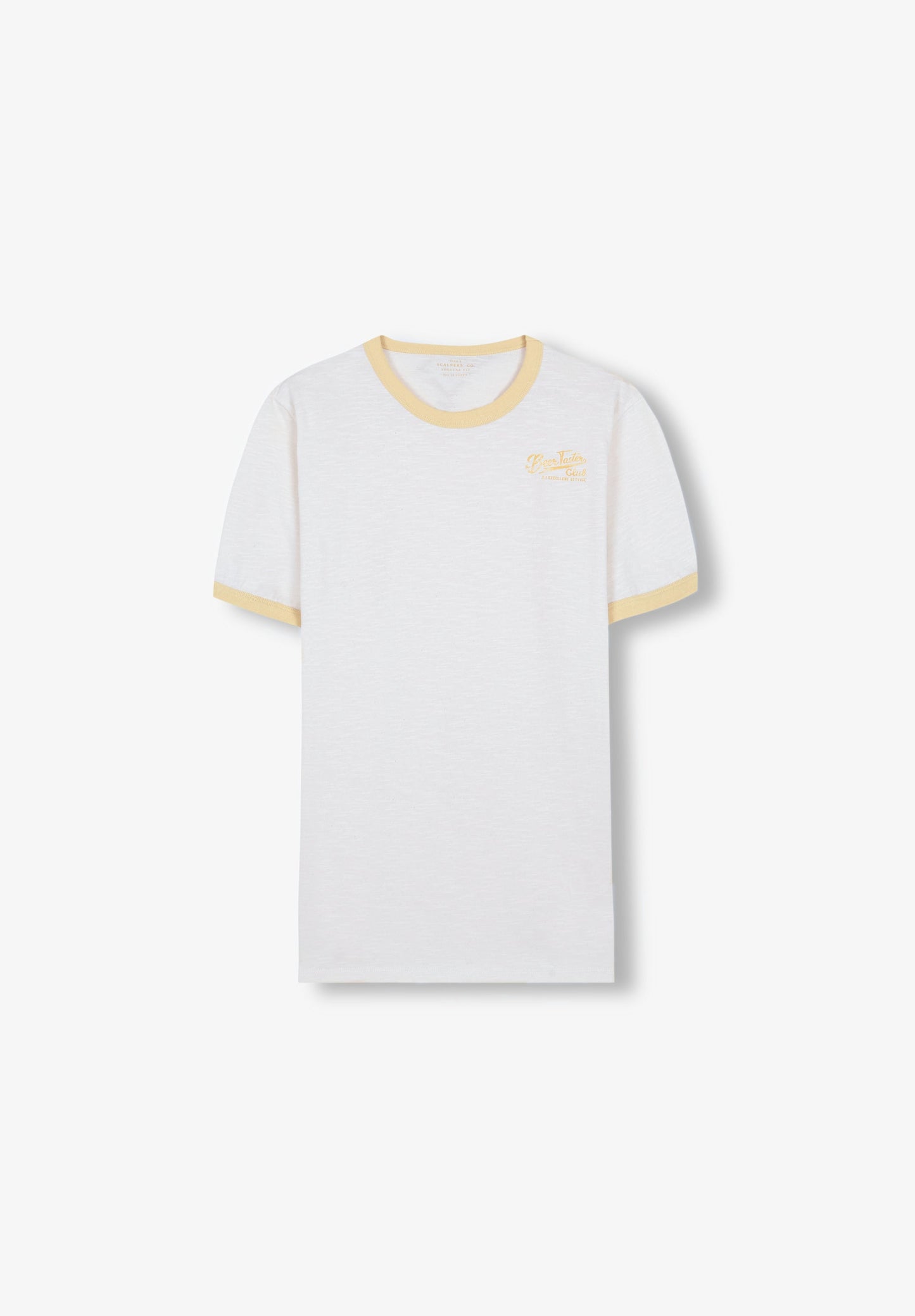 CONTRAST SLUB KNIT T-SHIRT