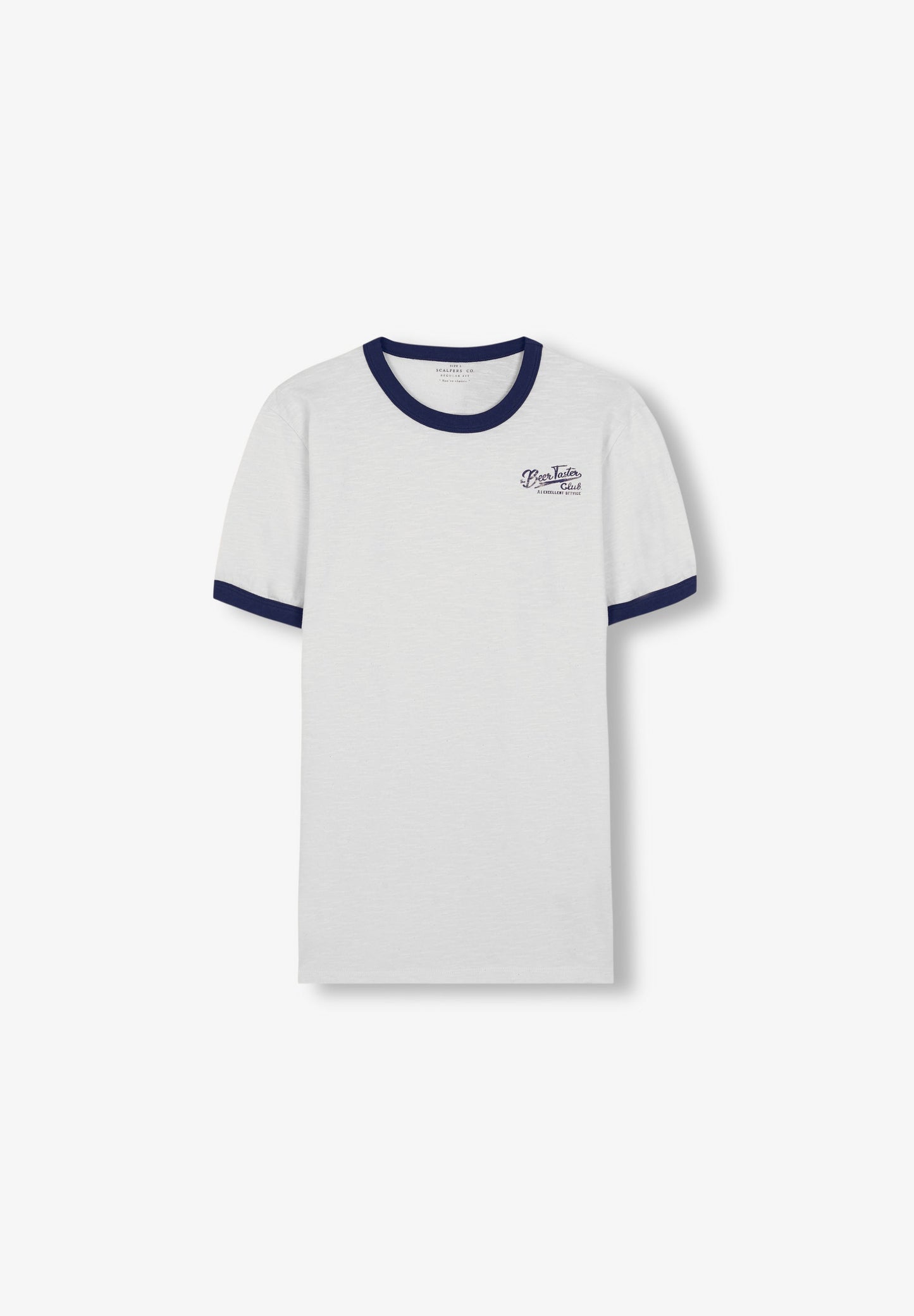 CONTRAST SLUB KNIT T-SHIRT