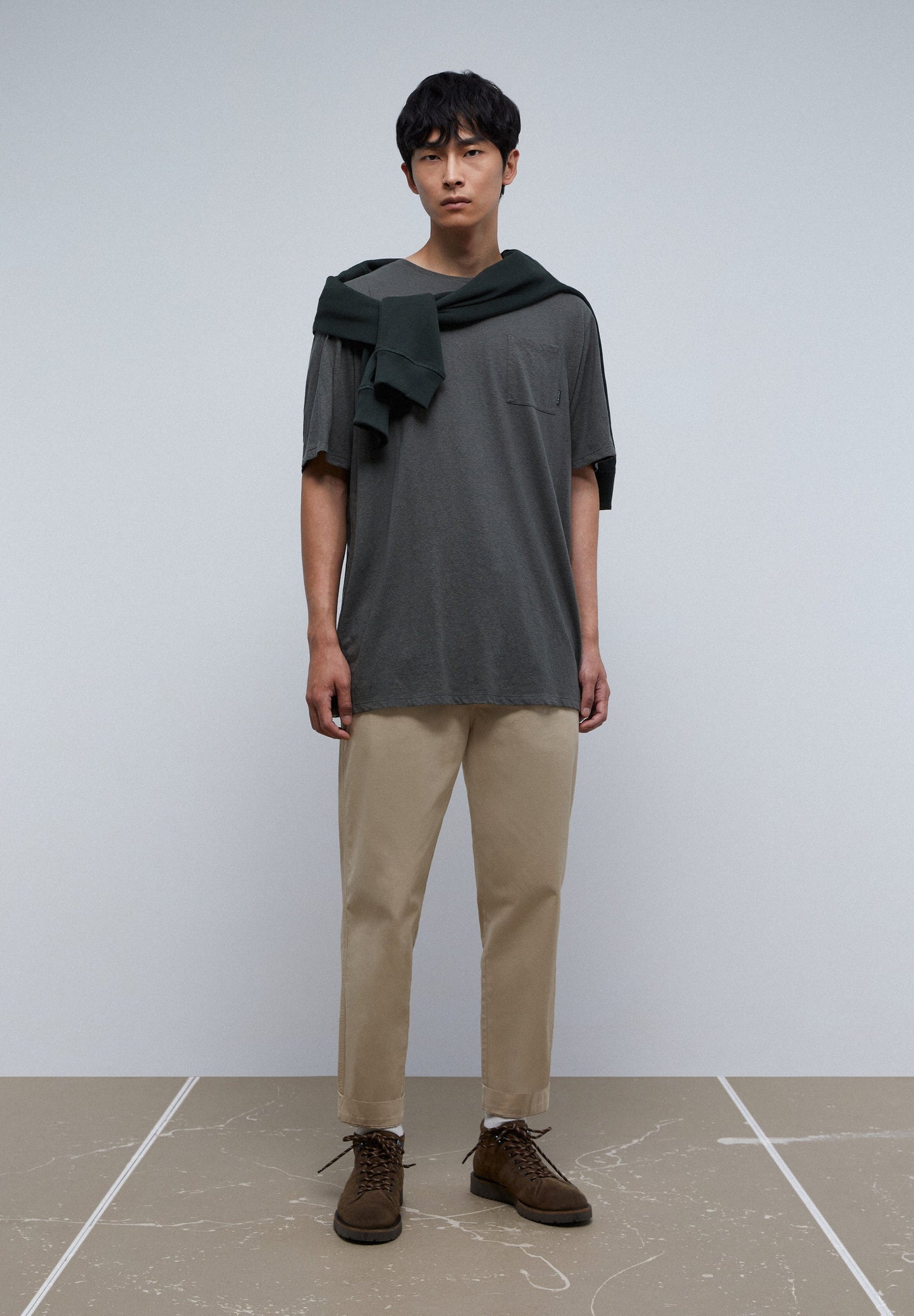 RUSTIC T-SHIRT WITH POCKET