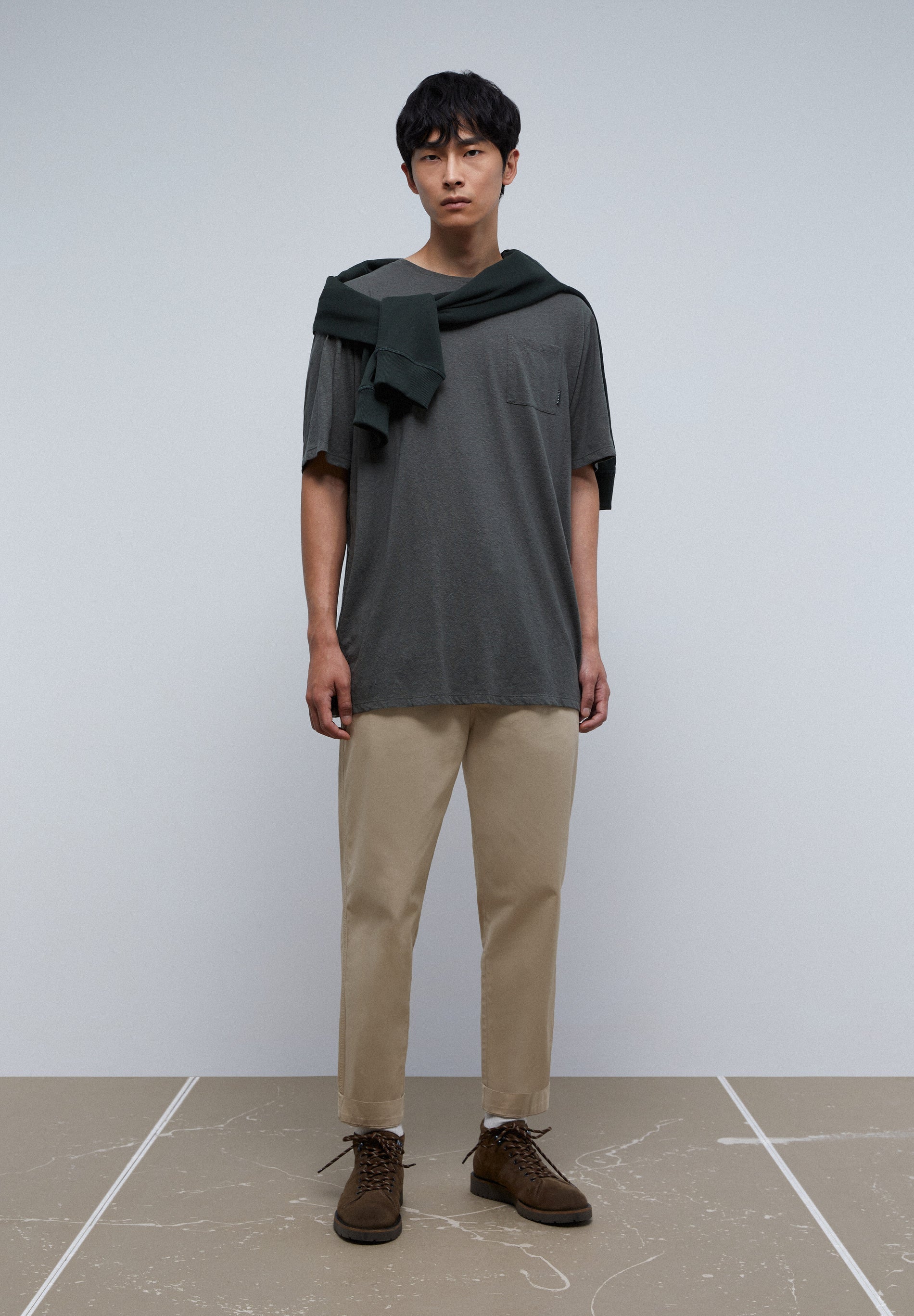 RUSTIC T-SHIRT WITH POCKET