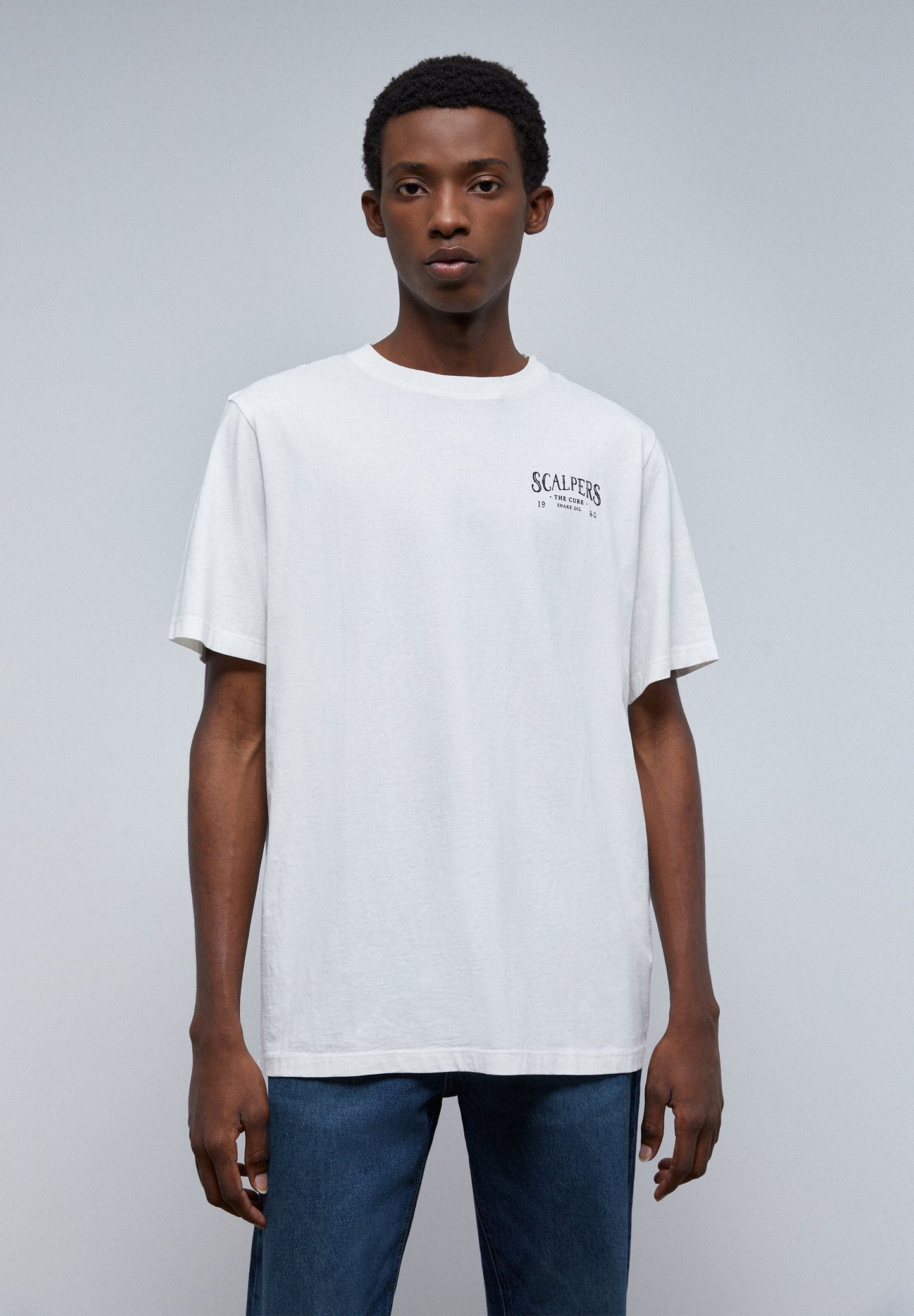 FADED T-SHIRT WITH BACK PRINT