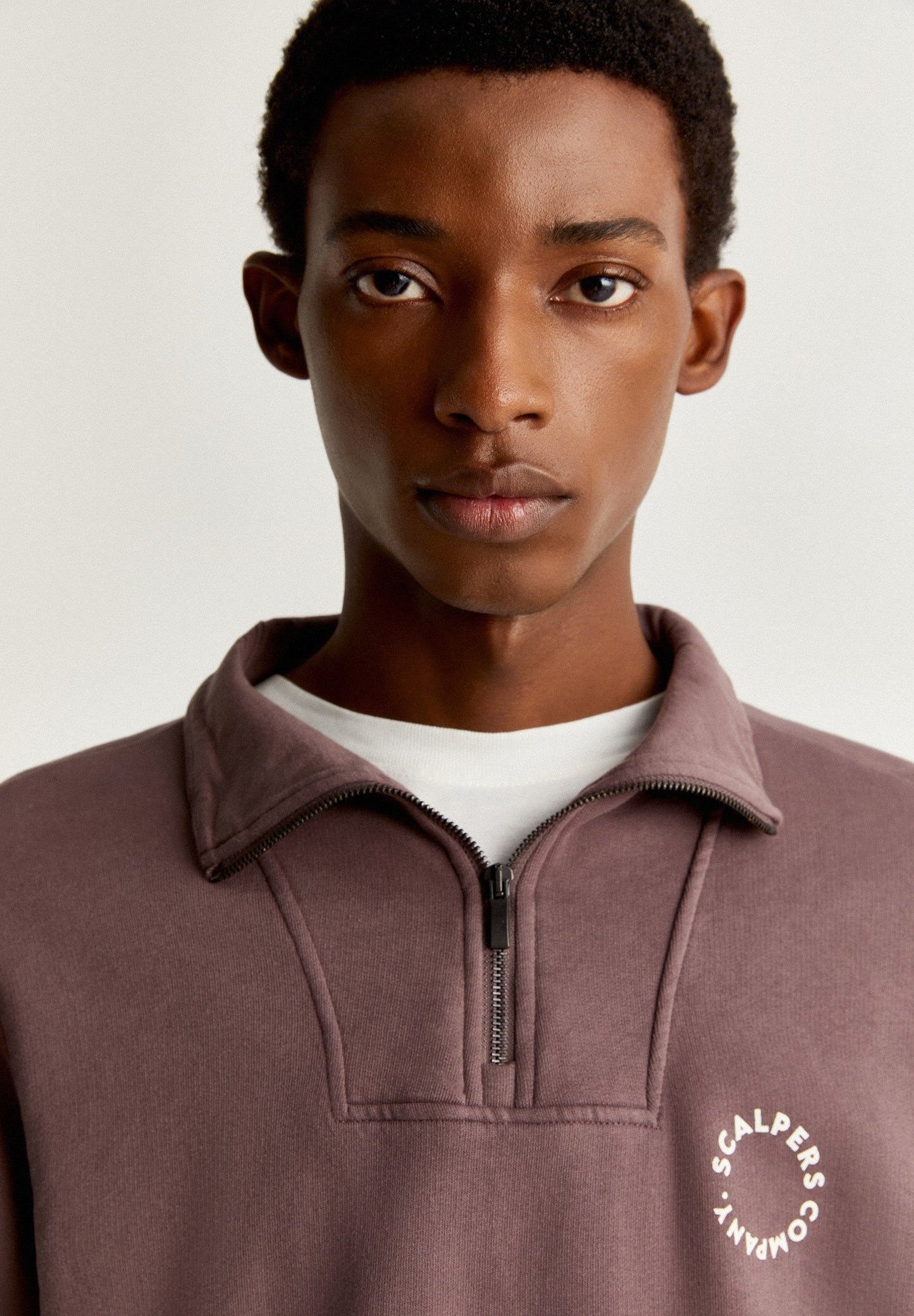 ZIP NECK SWEATSHIRT
