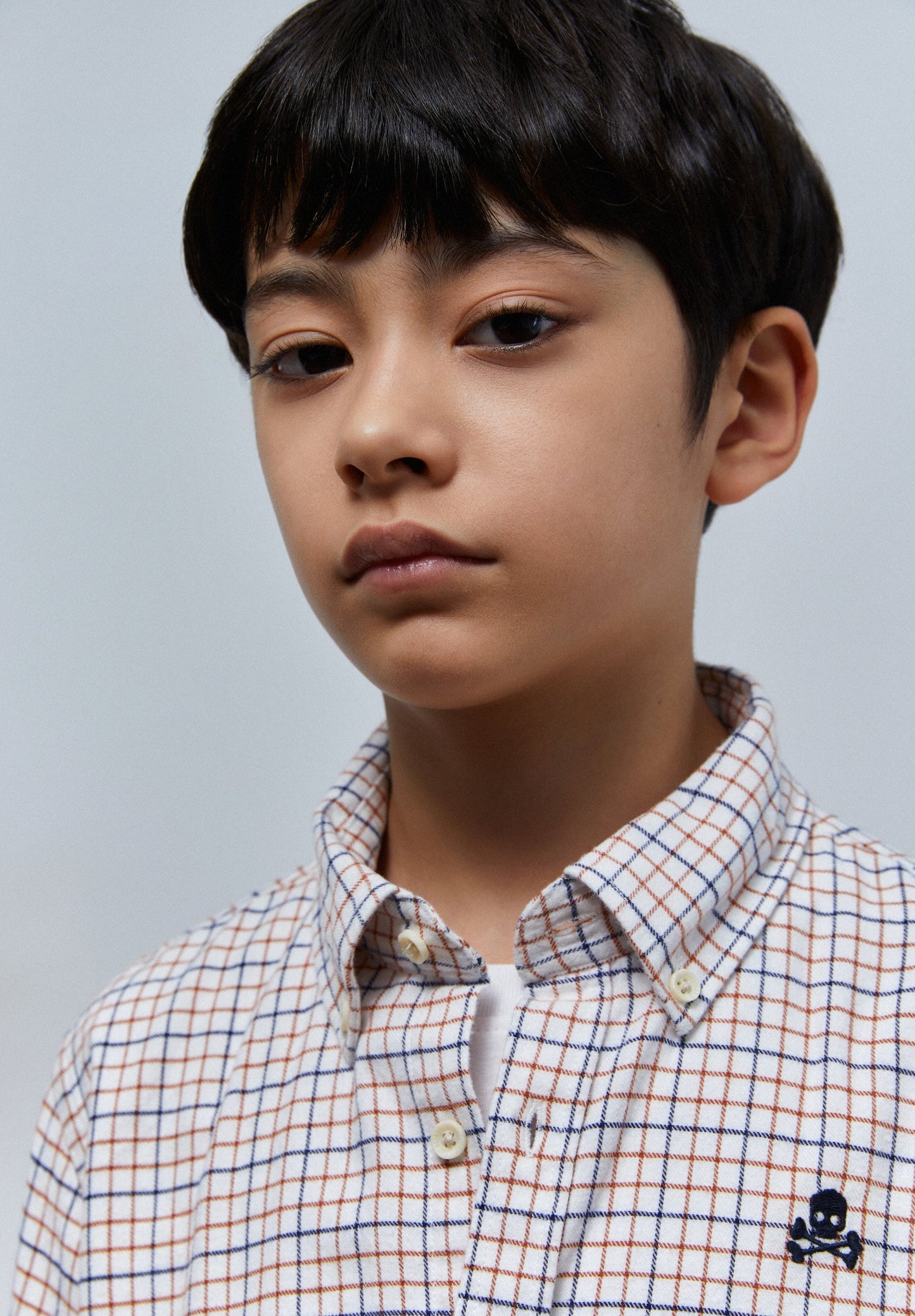 CHECK SHIRT WITH SKULL