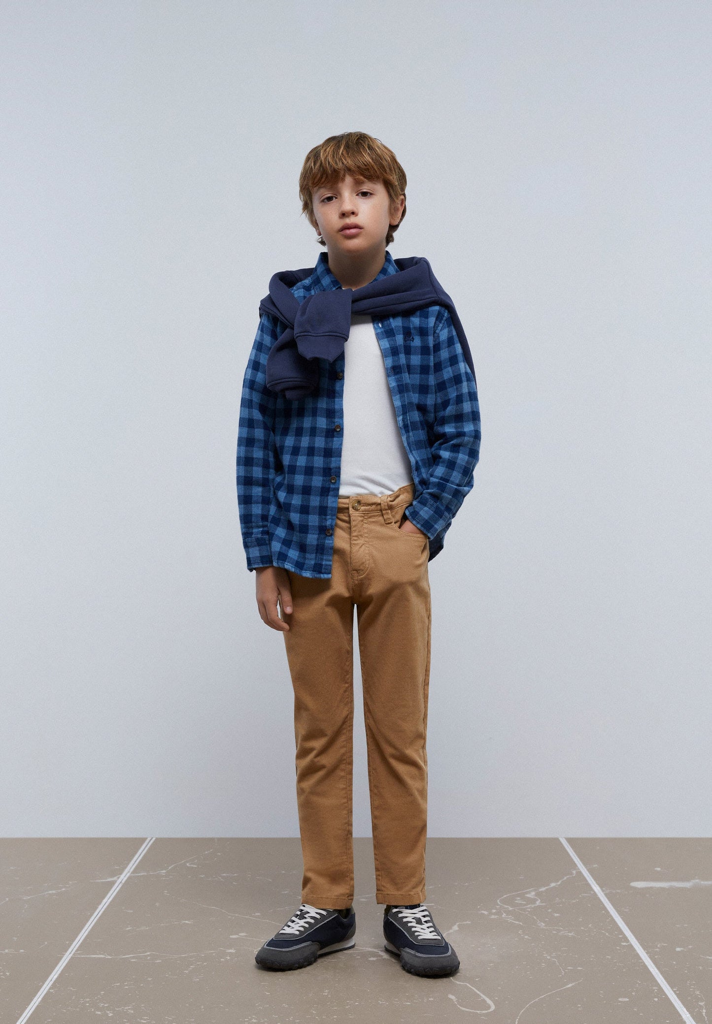 MICRO CORDUROY FIVE POCKET TROUSERS