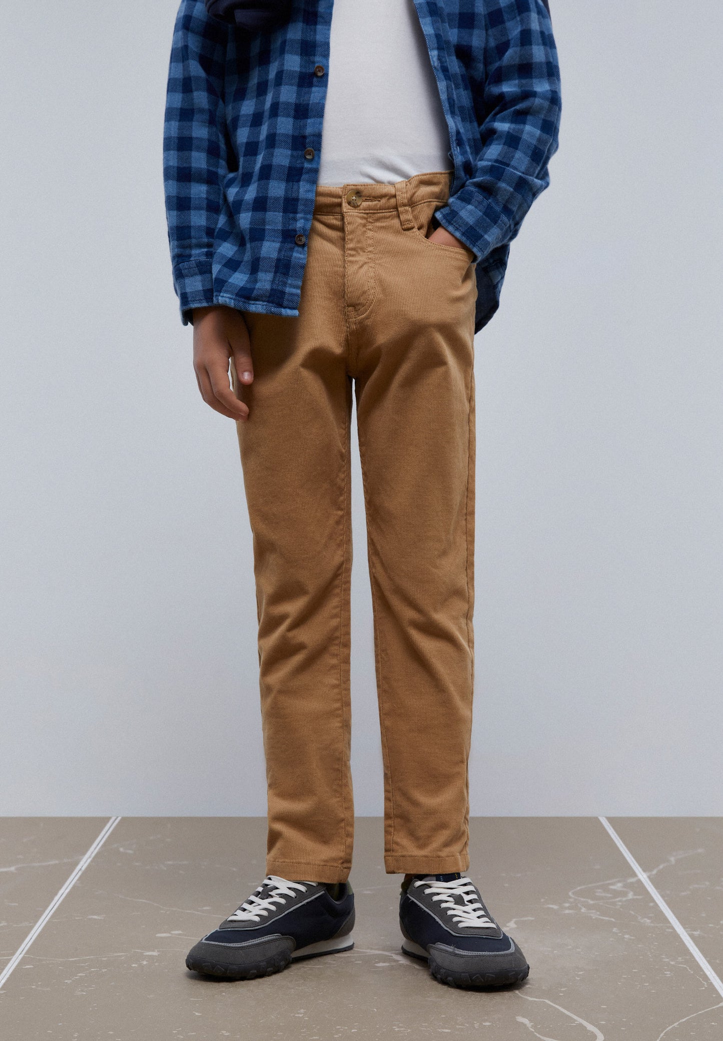 MICRO CORDUROY FIVE POCKET TROUSERS