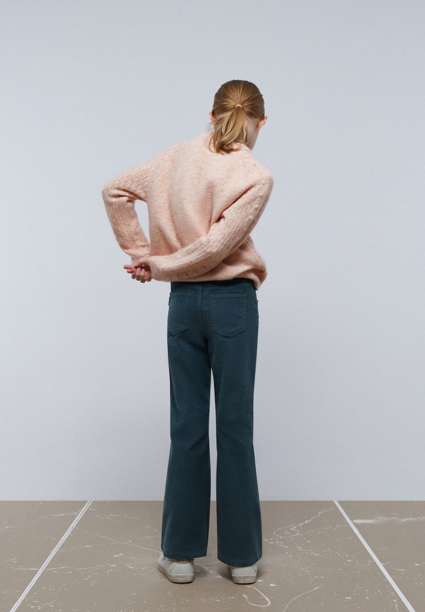 MICRO CORDUROY FLARED TROUSERS