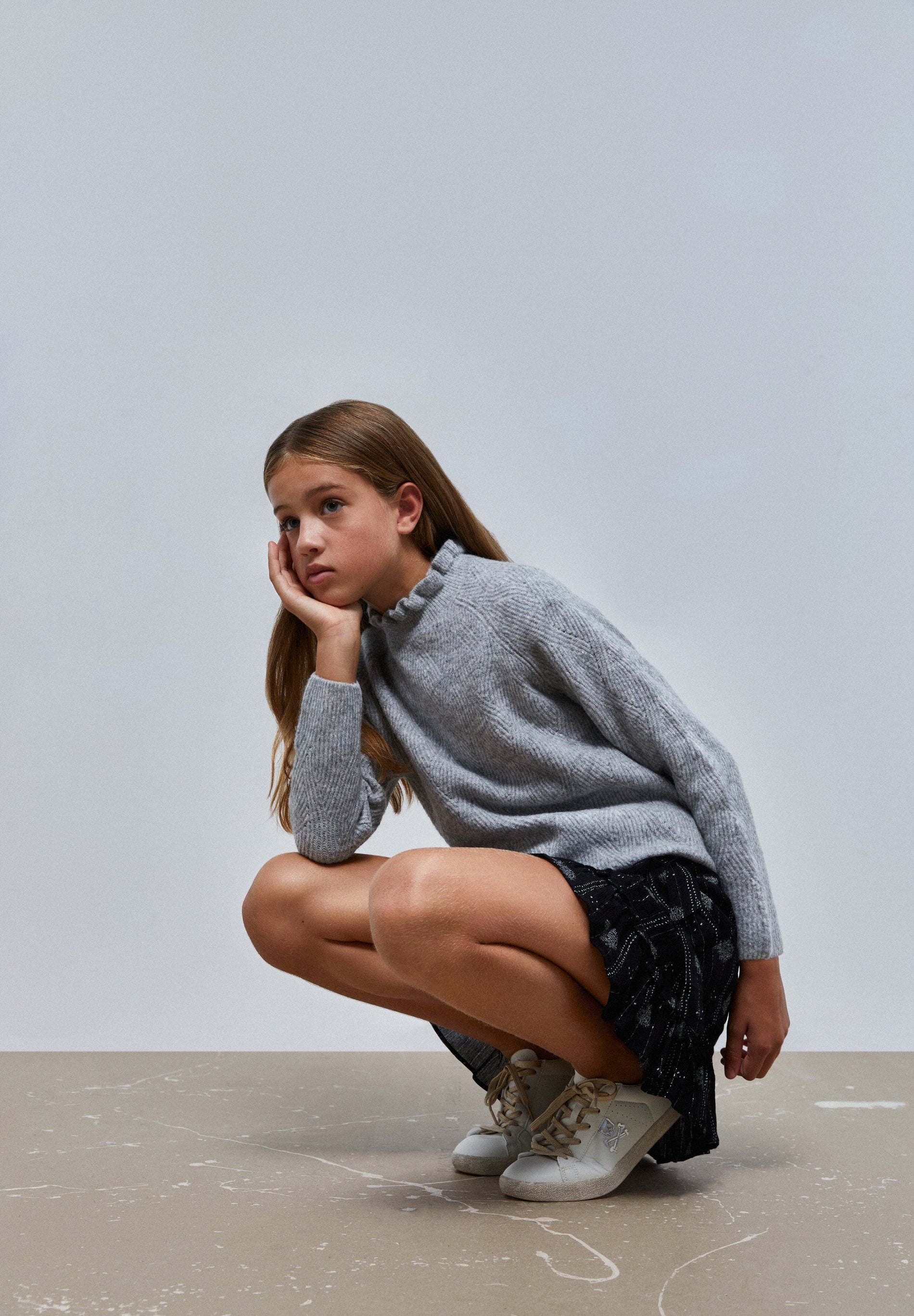 PRINT MINI SKIRT WITH LUREX