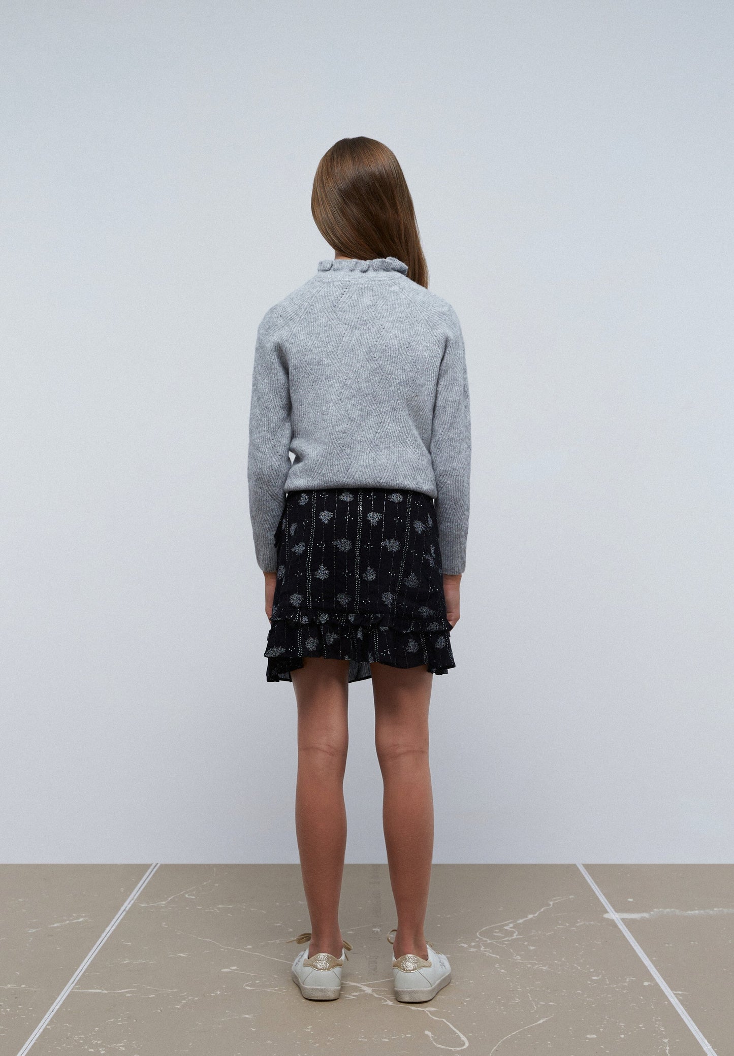 PRINT MINI SKIRT WITH LUREX