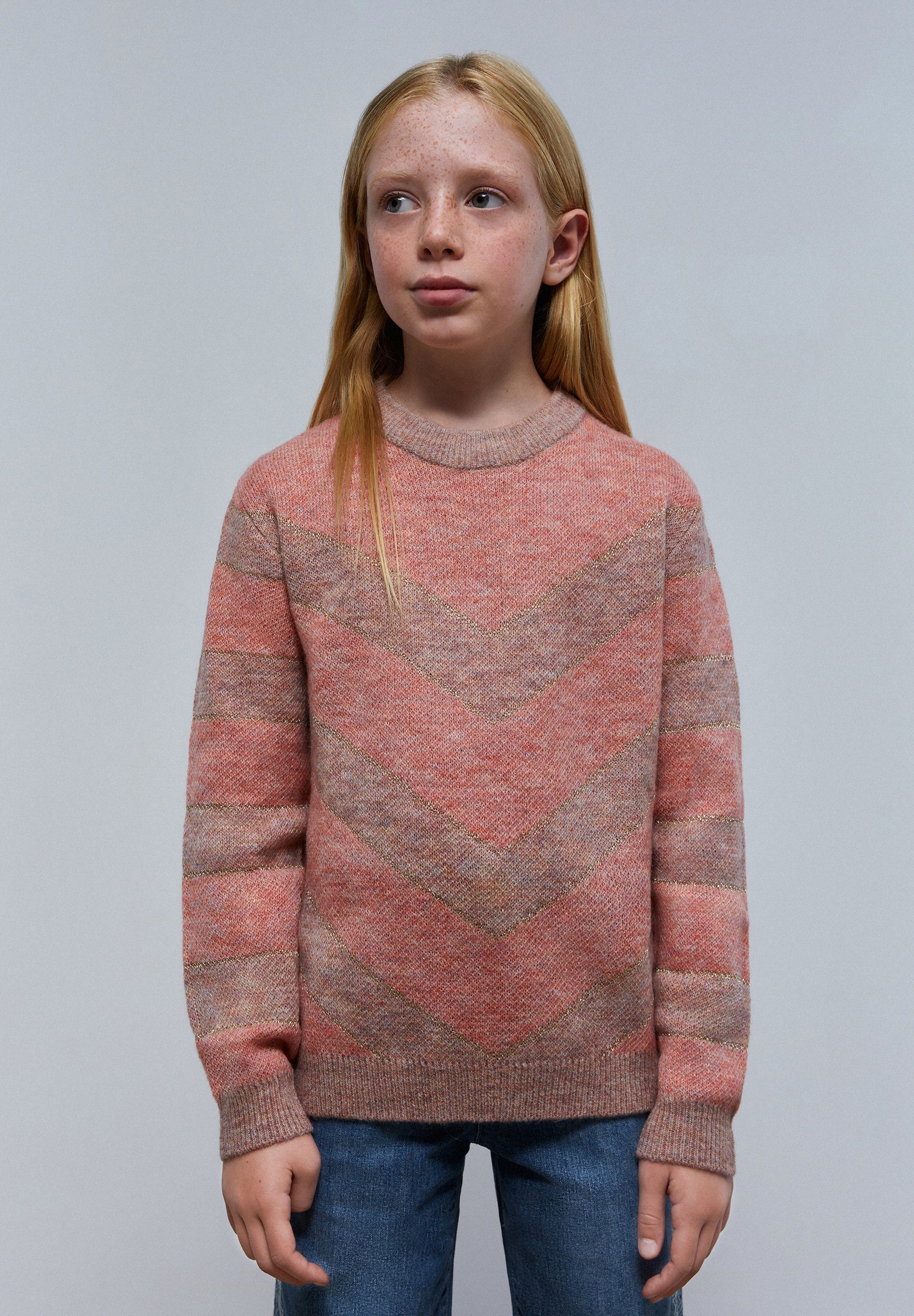 LUREX ZIG ZAG KNITTED SWEATER