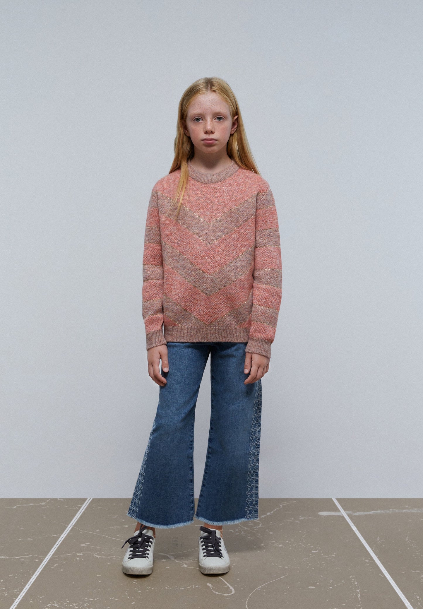 LUREX ZIG ZAG KNITTED SWEATER