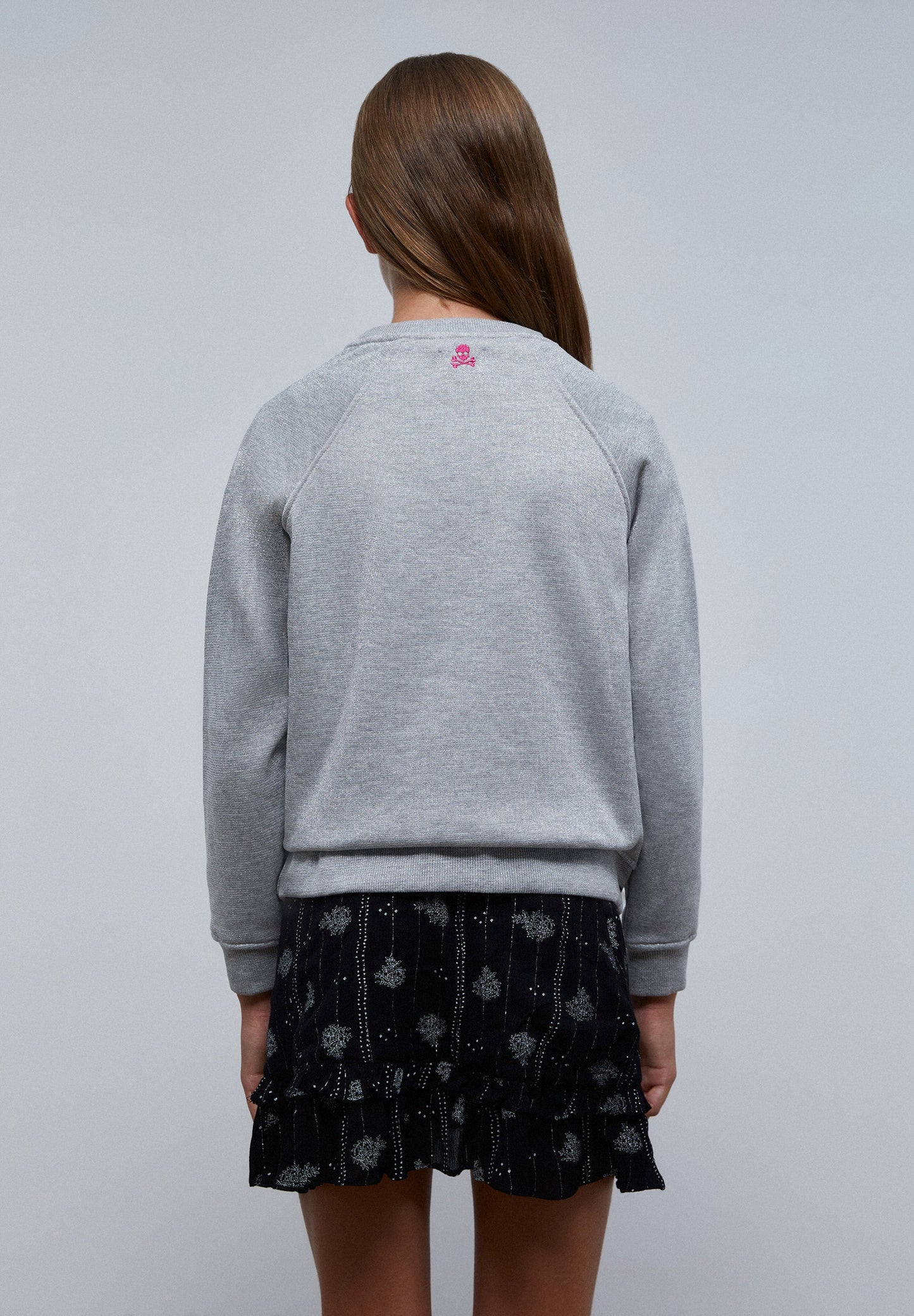 RAGLAN SLEEVE LUREX SWEATSHIRT