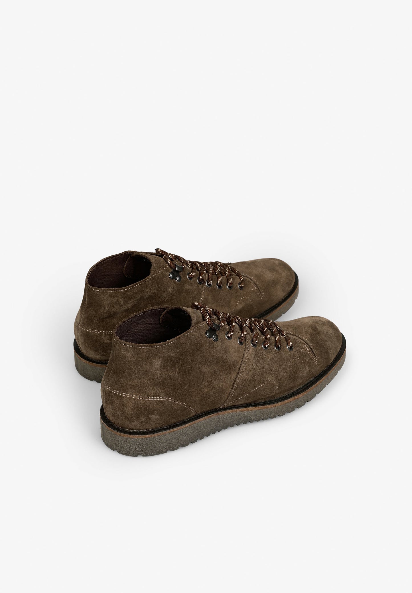 SUEDE LACE-UP ANKLE BOOTS