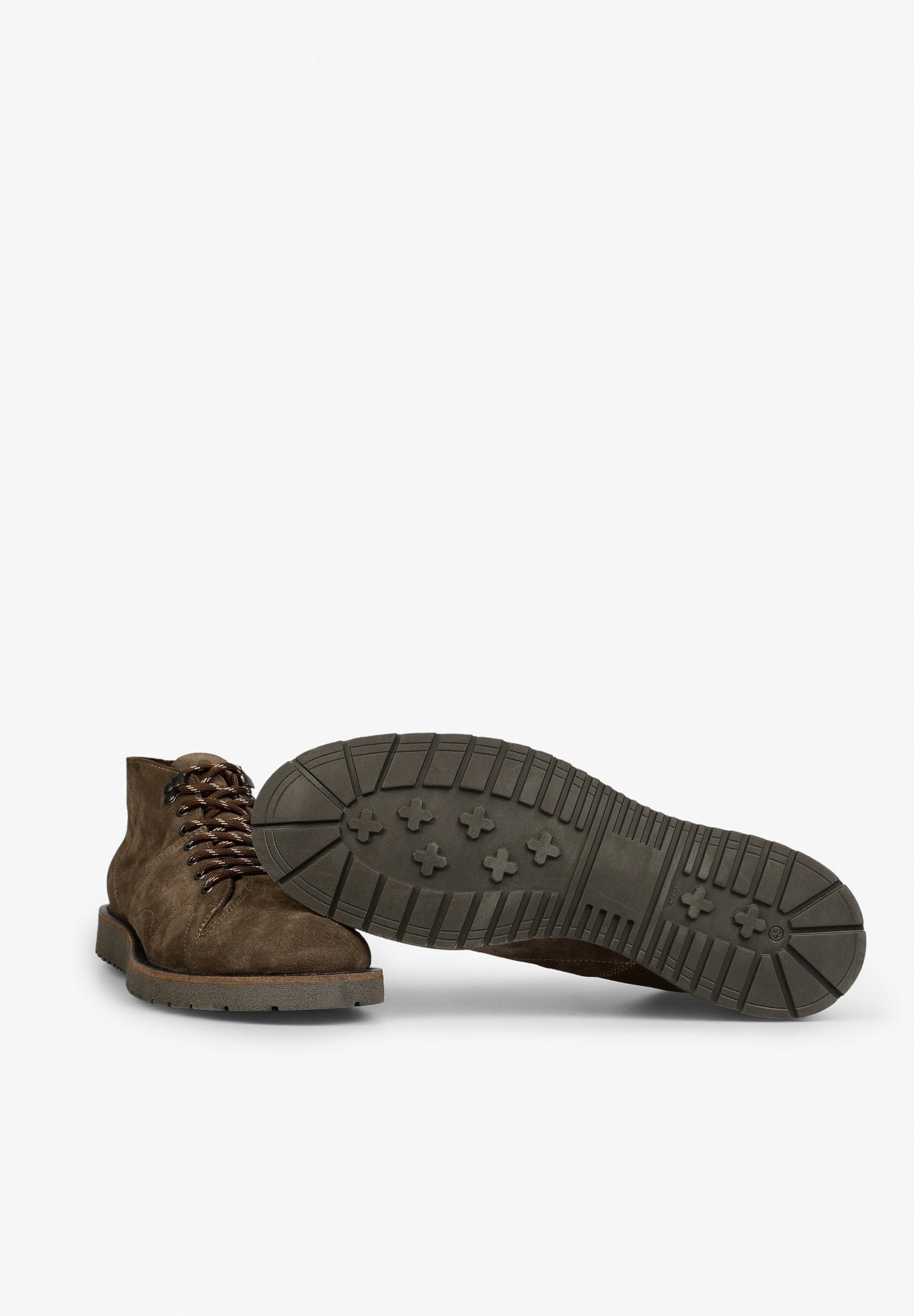 SUEDE LACE-UP ANKLE BOOTS