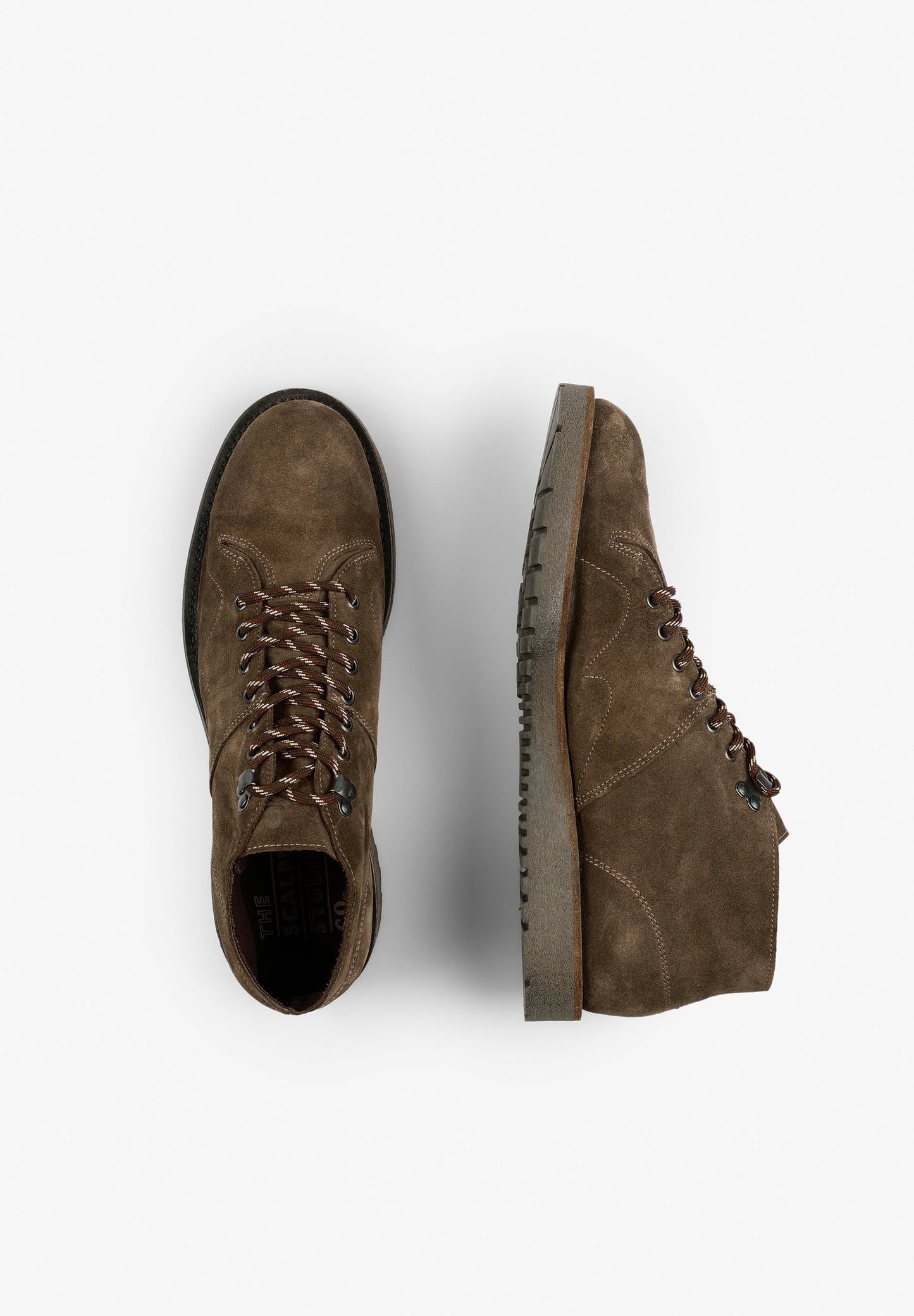 SUEDE LACE-UP ANKLE BOOTS