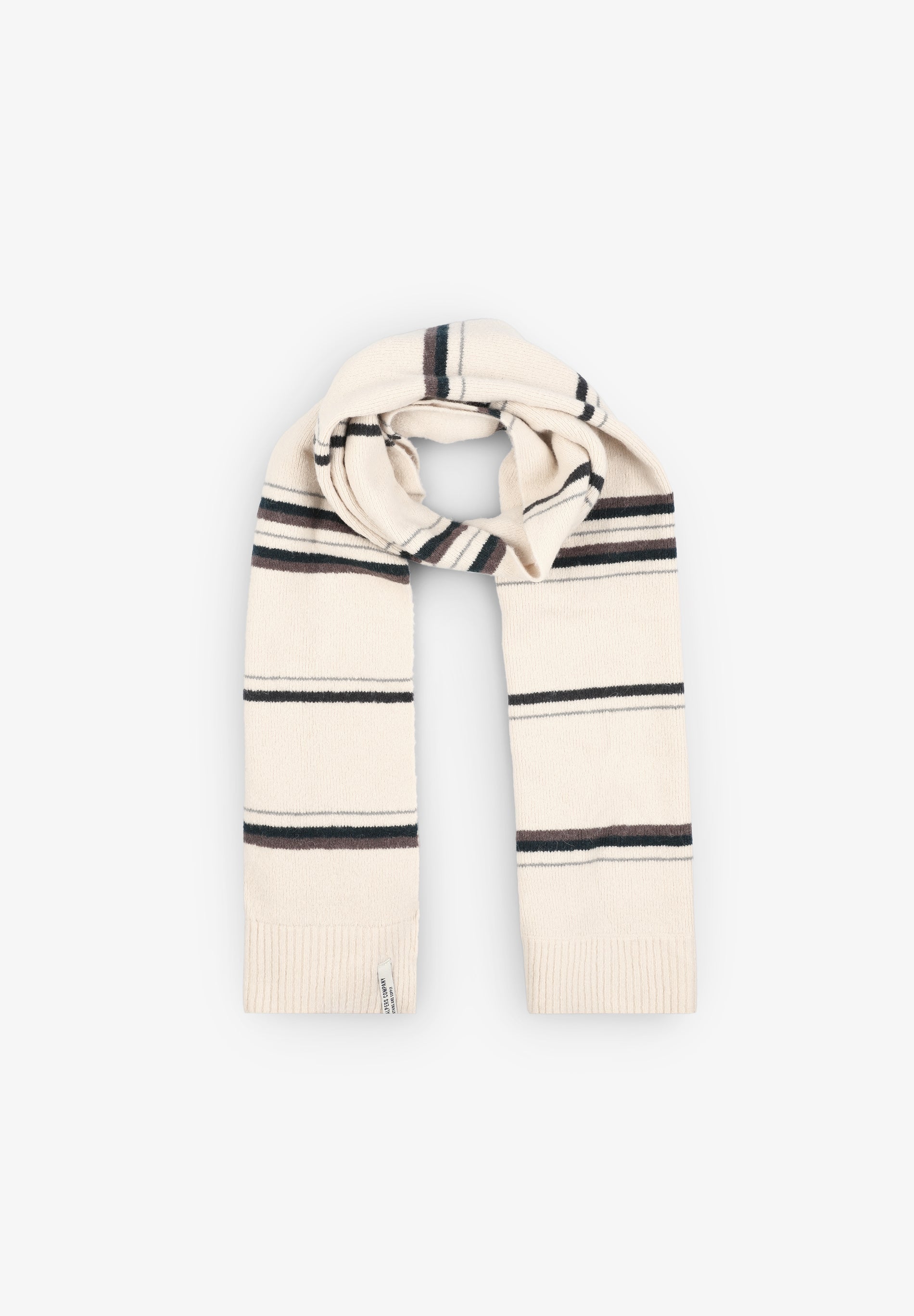 TWO-TONE STRIPE KNIT SCARF