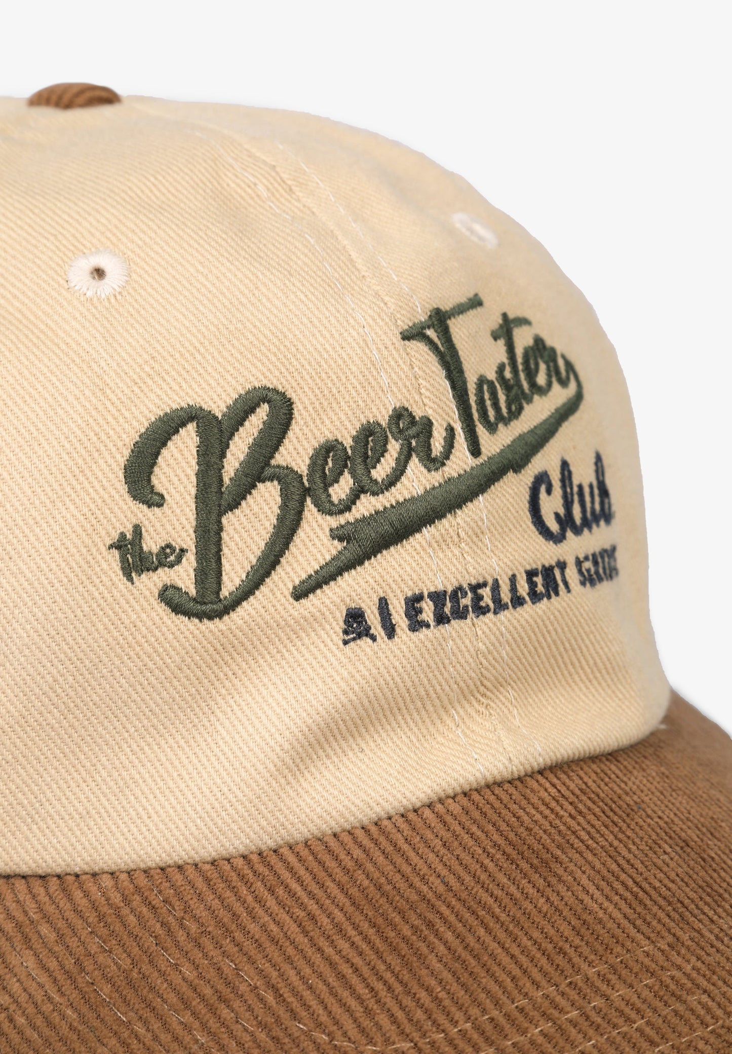 CAP WITH CORDUROY DETAILS