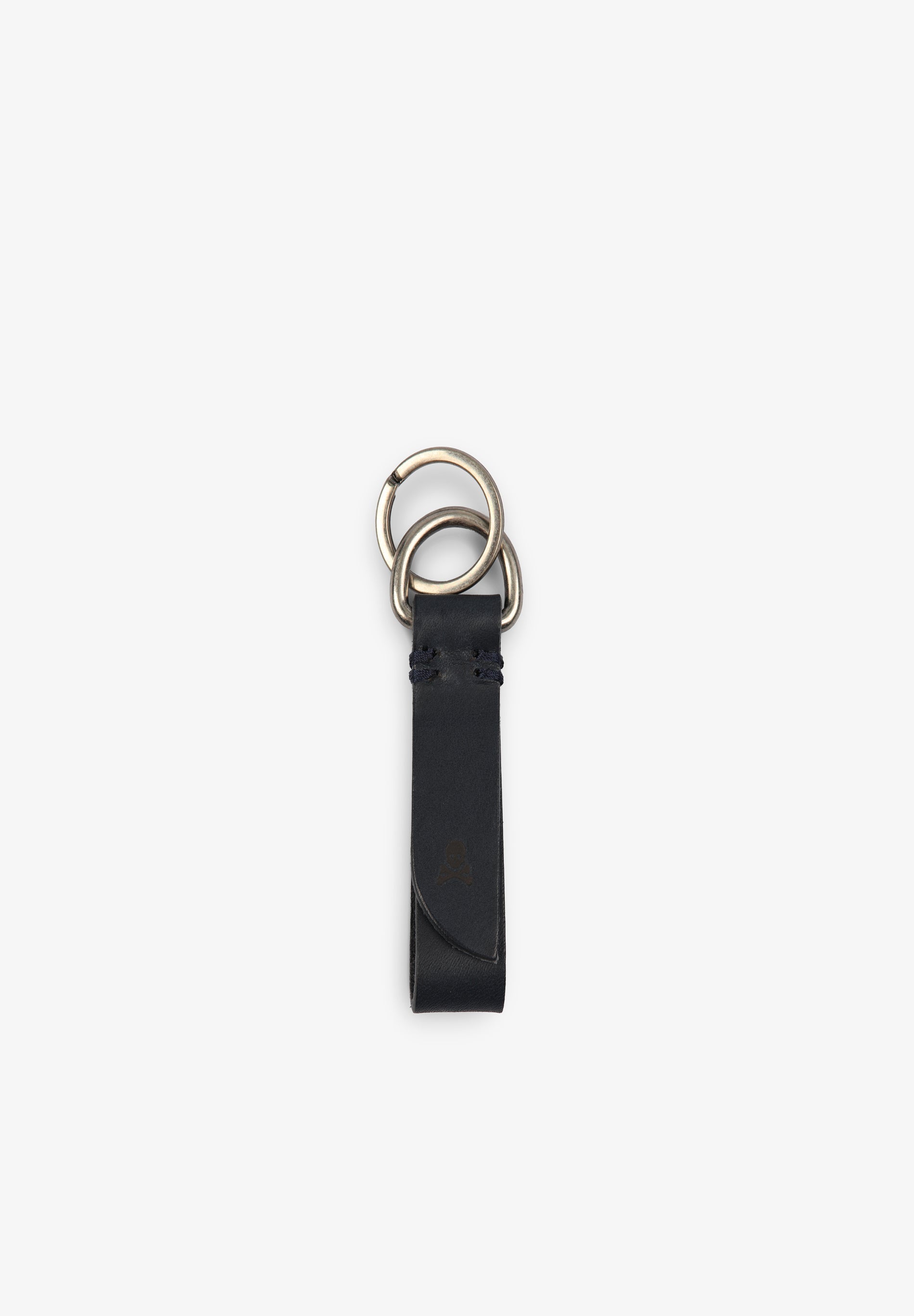 LEATHER KEYCHAIN DOUBLE BUCKLE
