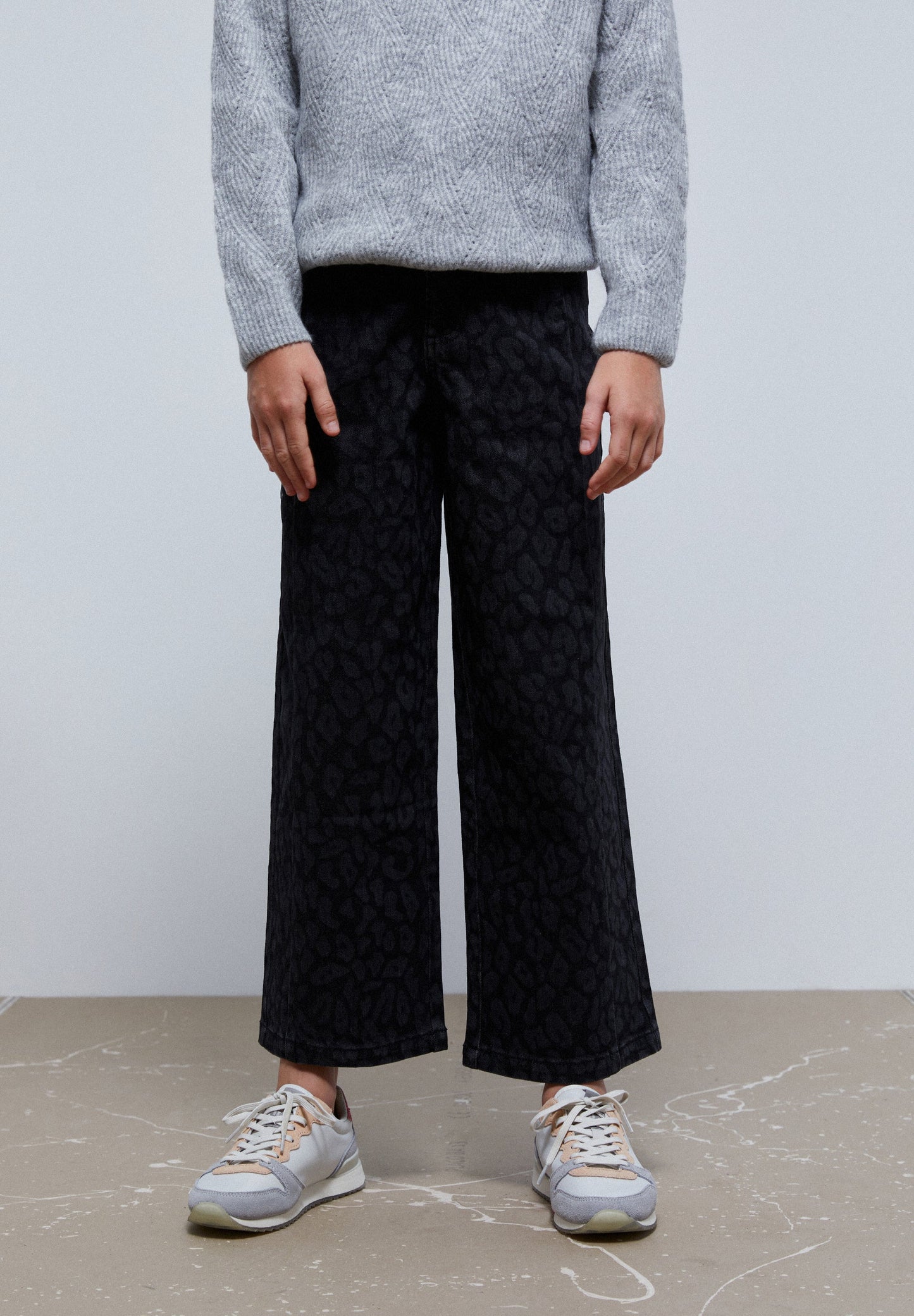 ANIMAL PRINT CULOTTES JEANS