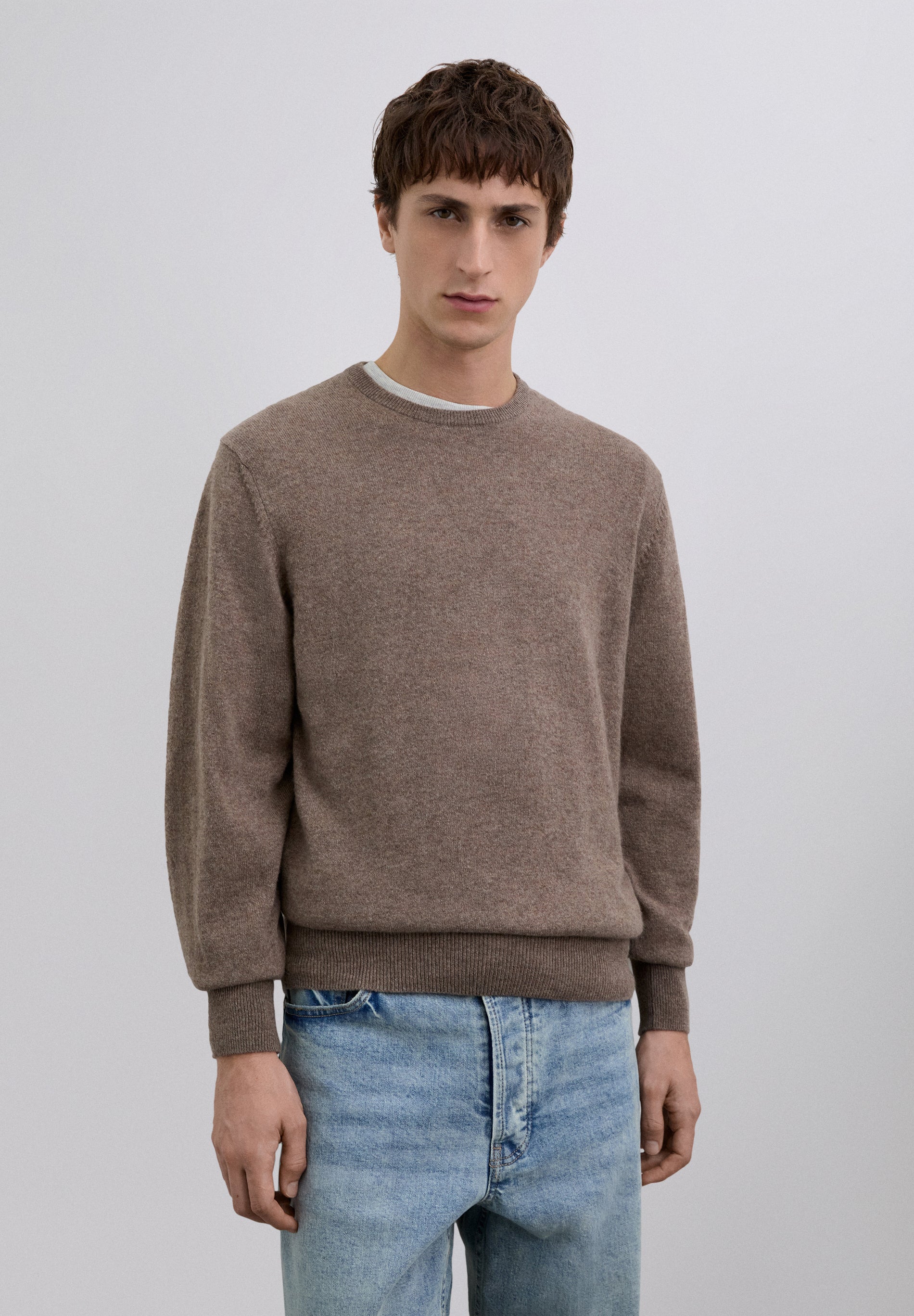 100% CASHMERE CREW NECK SWEATER