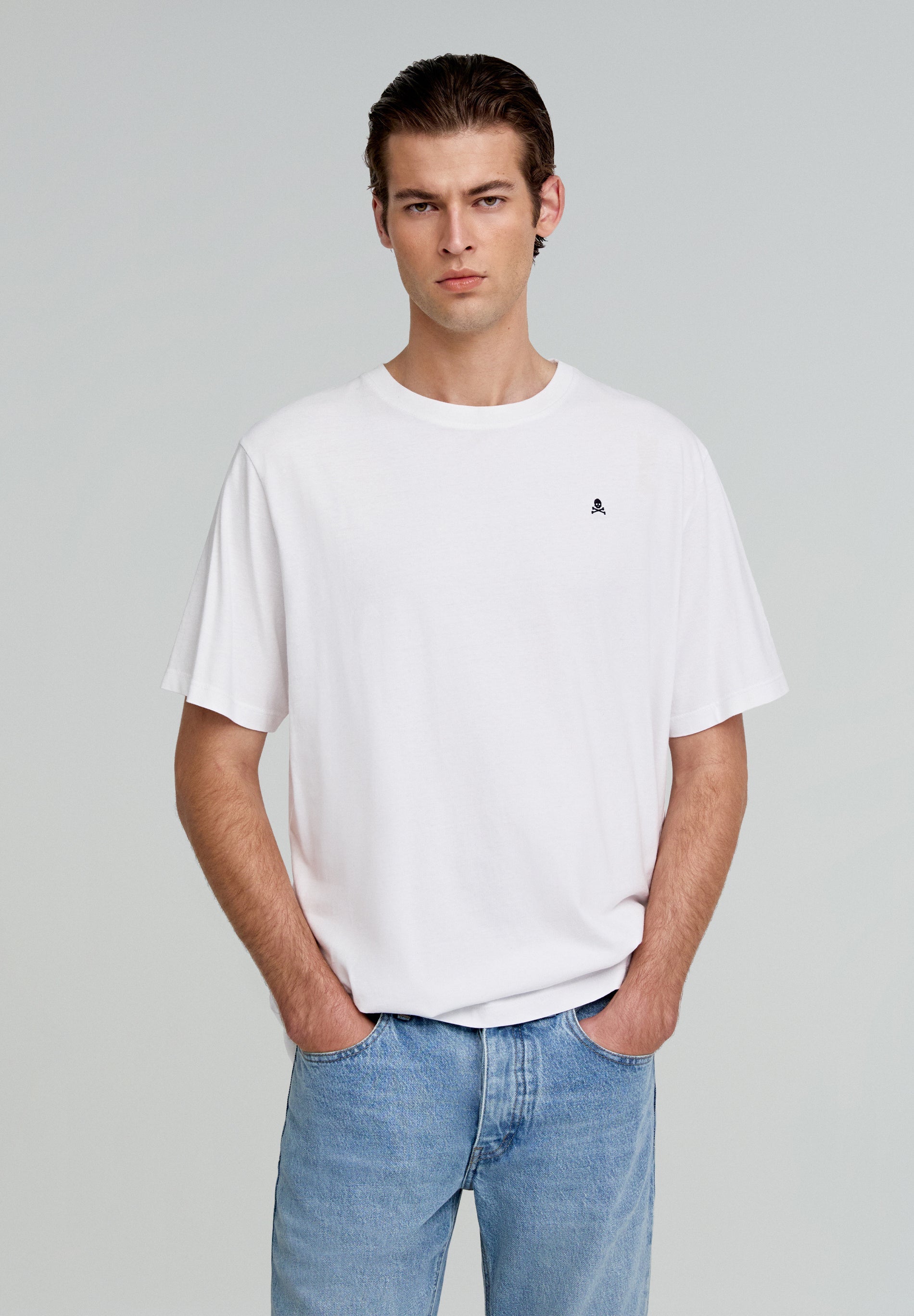 RELAXED FIT SKULL BASIC T-SHIRT