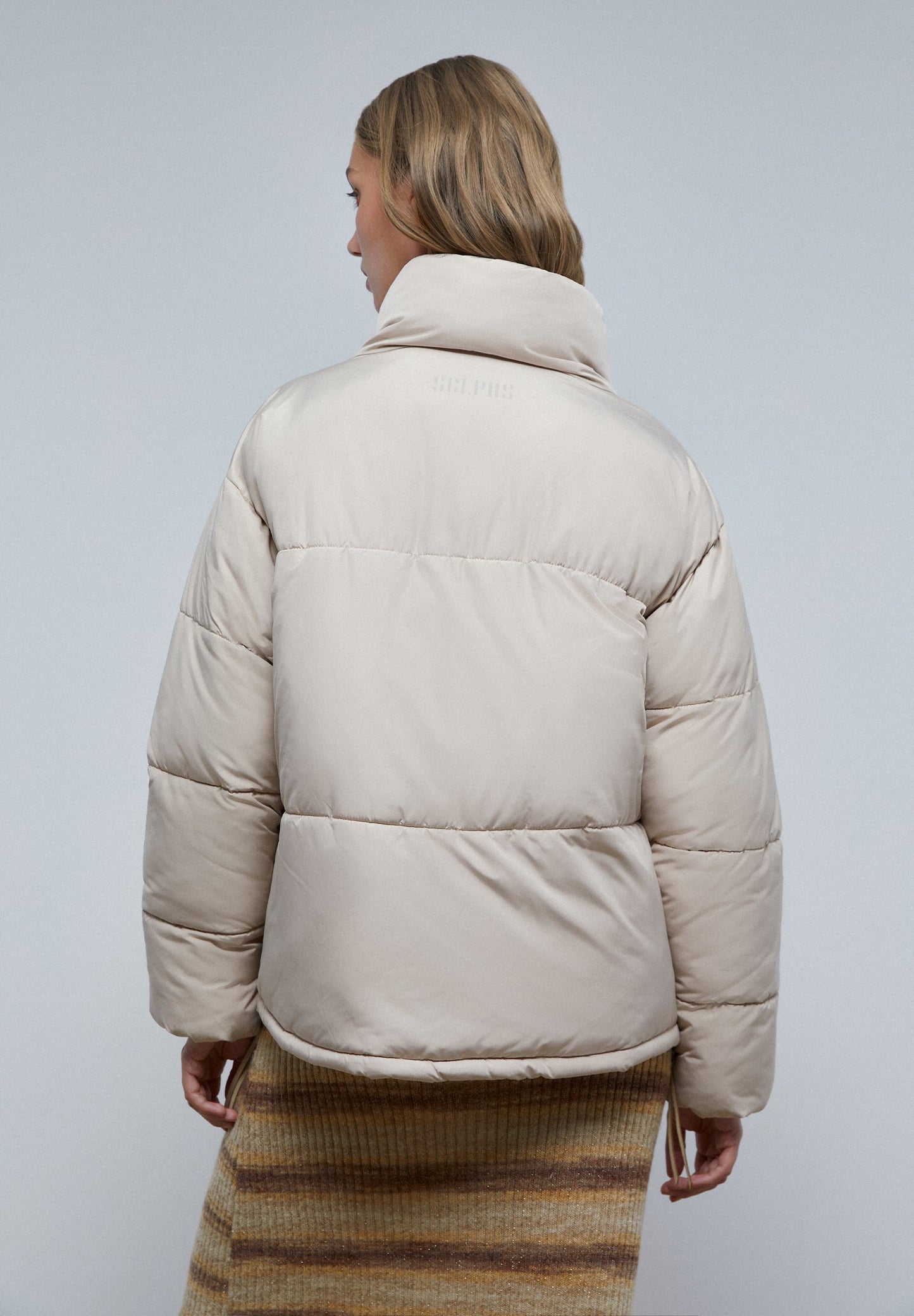 PUFFER COAT WITH HIGH COLLAR