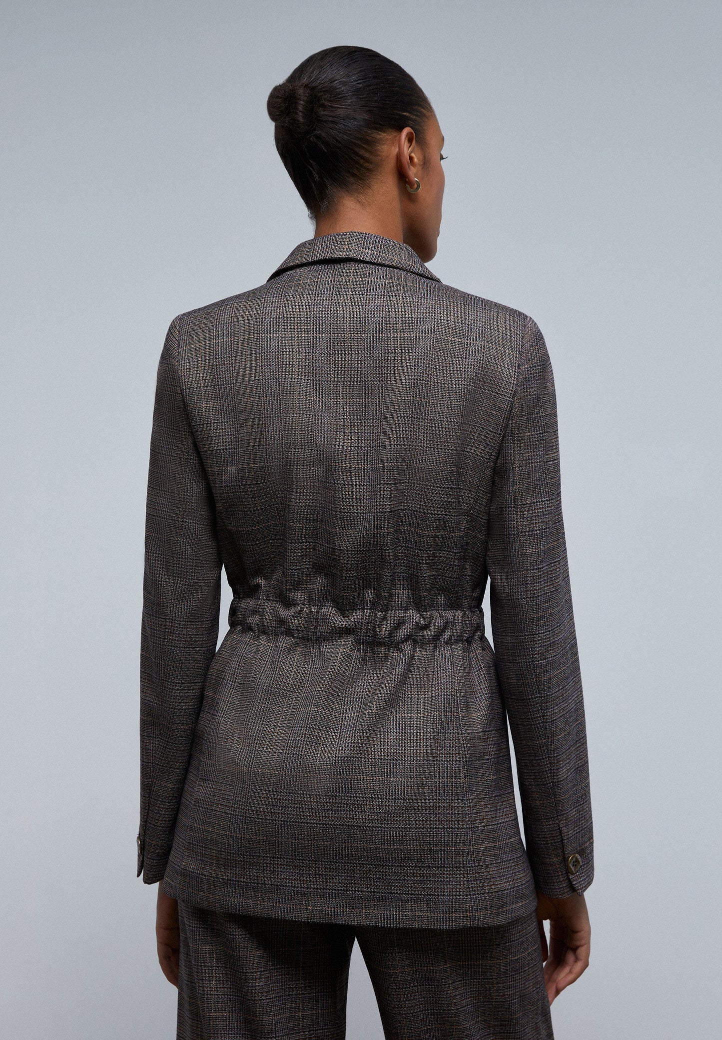 CHECK BLAZER WITH BUTTONS