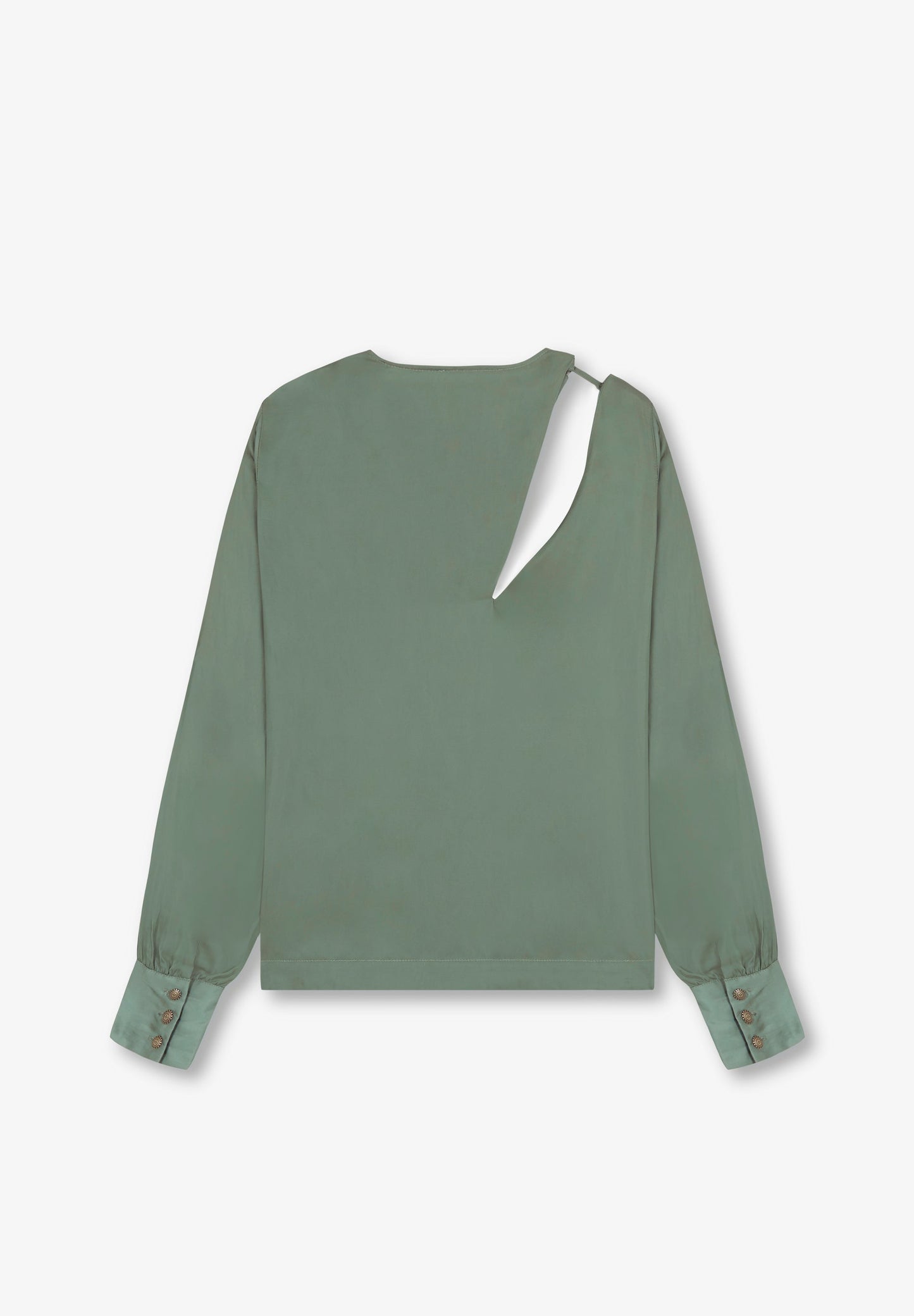 SATIN BLOUSE WITH SHOULDER SLIT