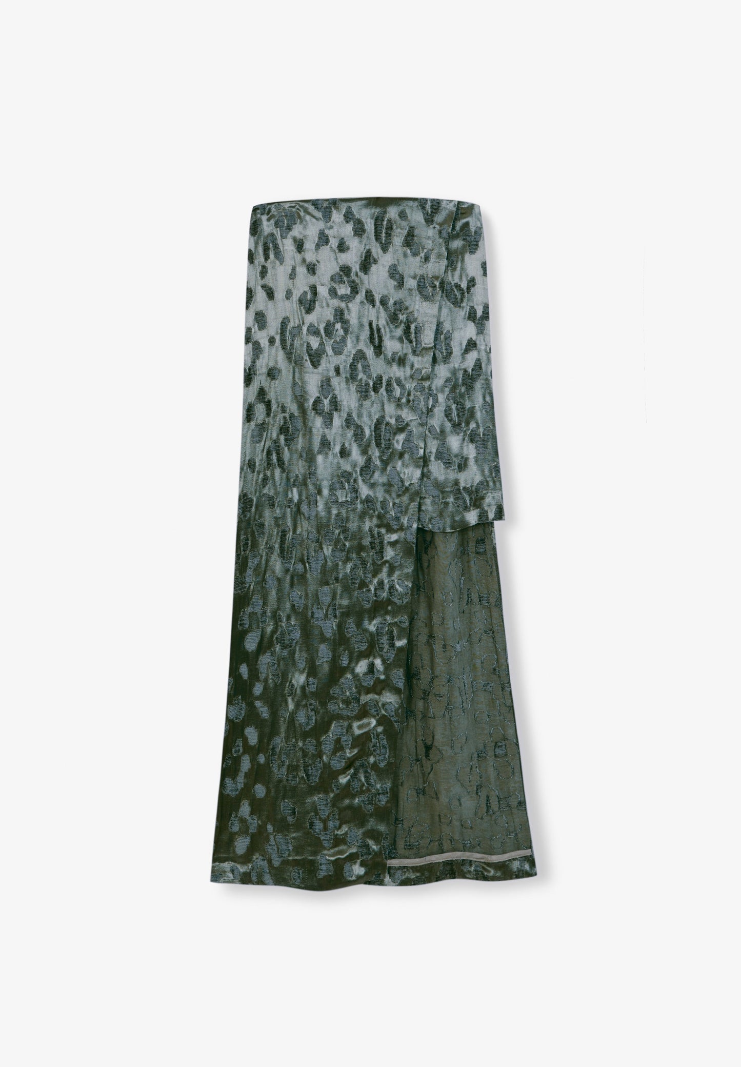 ANIMAL PRINT VELVET SKIRT WITH SLIT