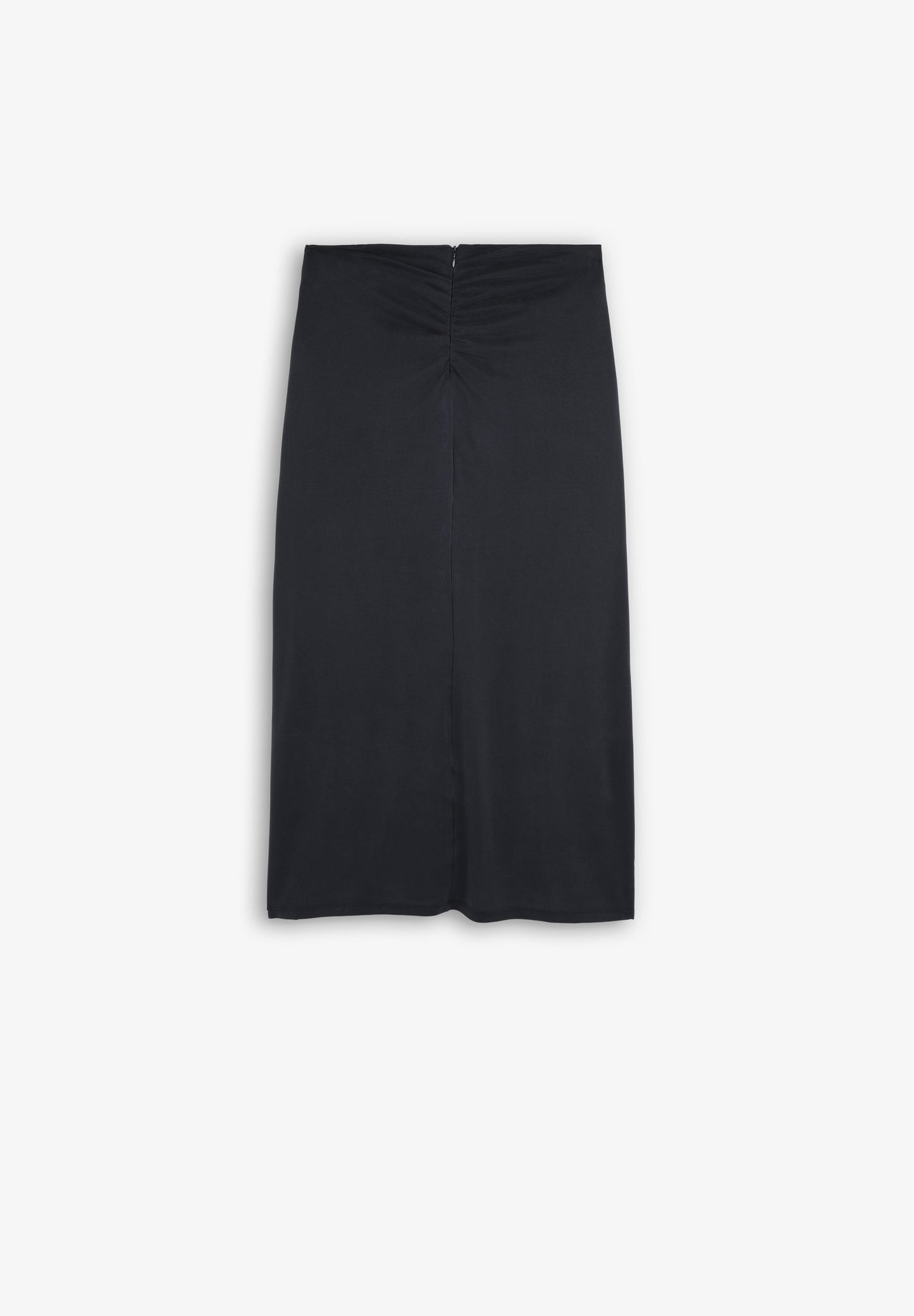 SIDE RUCHING MIDI SKIRT