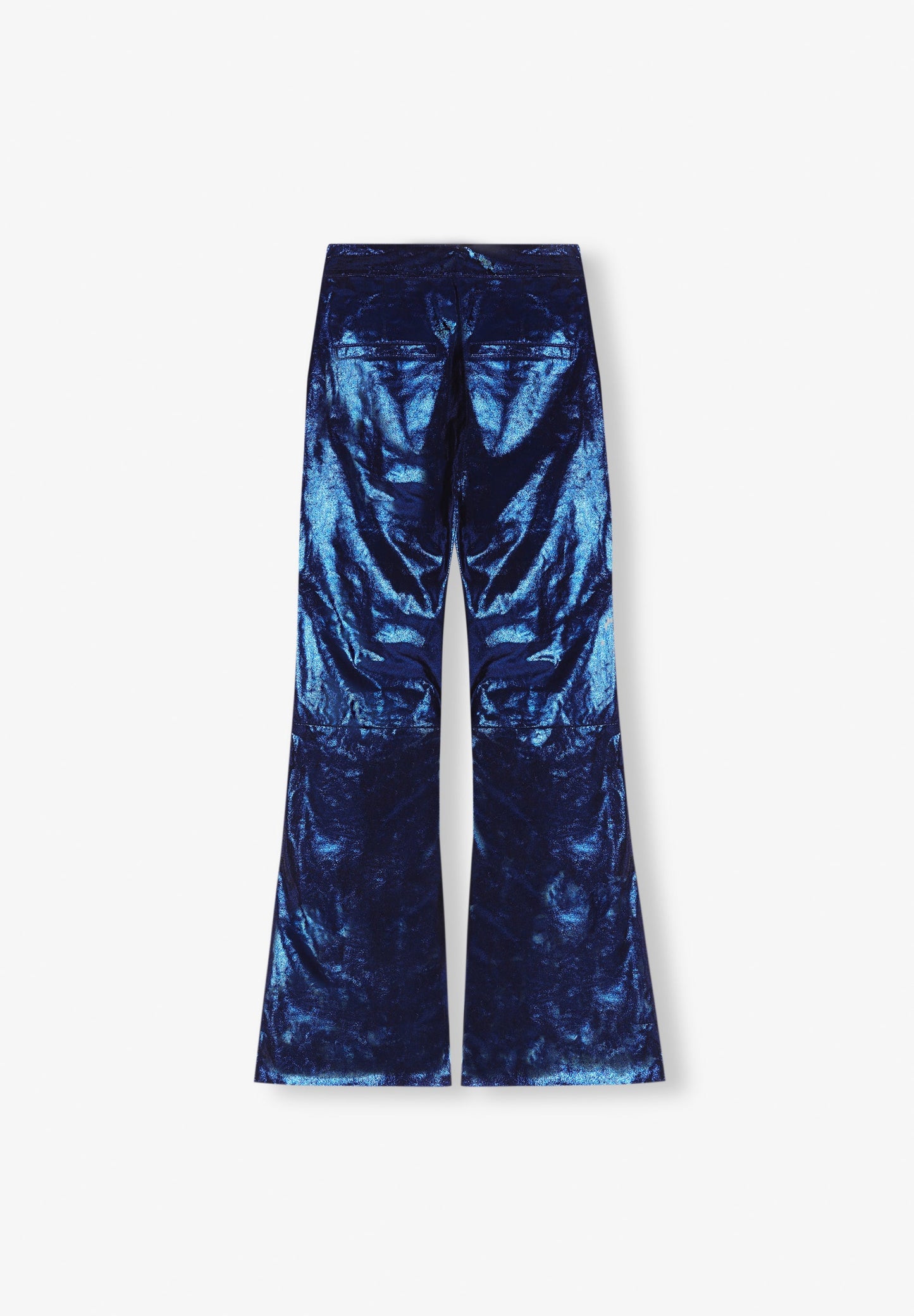 METALLIC FLARED TROUSERS