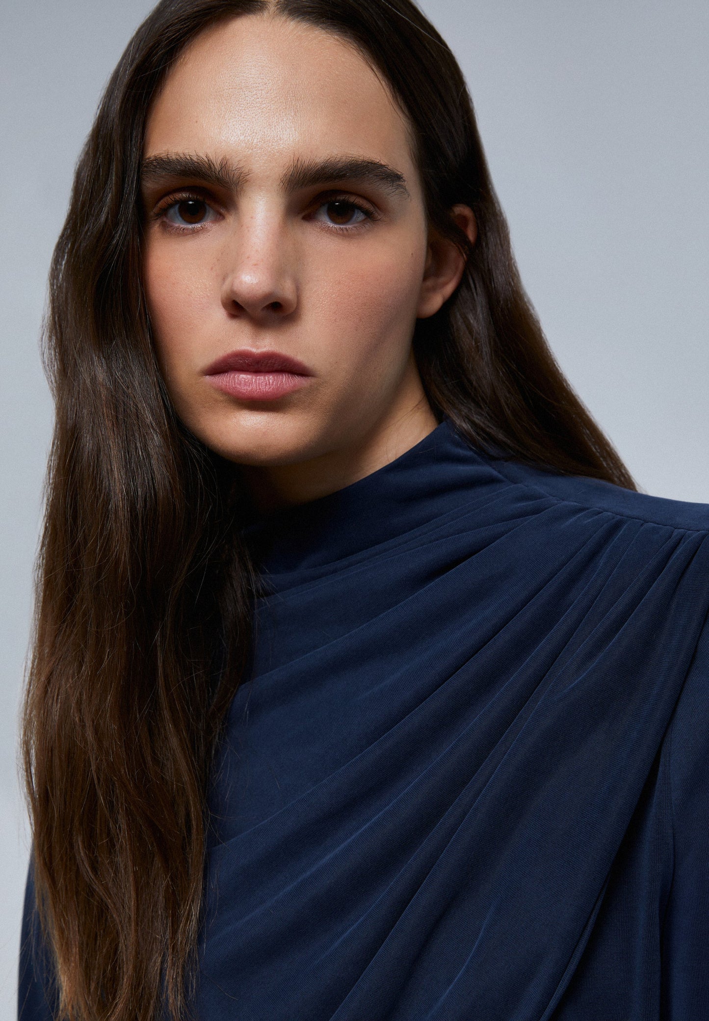 DRAPED SHOULDER DETAIL TOP