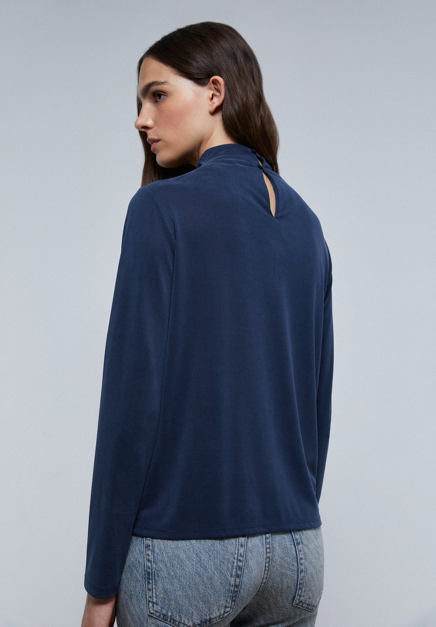DRAPED SHOULDER DETAIL TOP