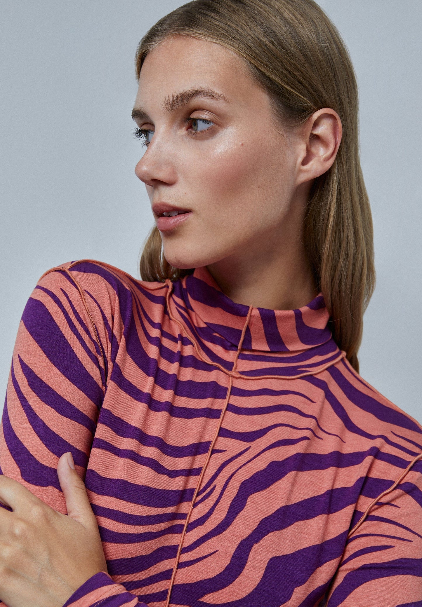 MIDI DRESS WITH ZEBRA PRINT