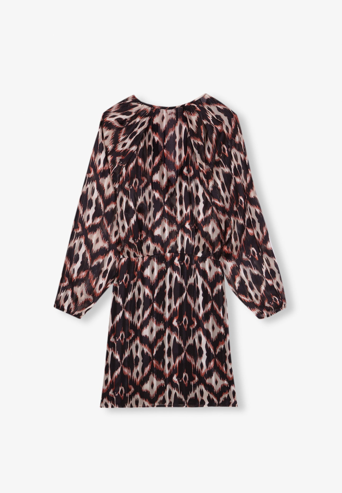 PRINTED DOUBLE-BREASTED MINI DRESS