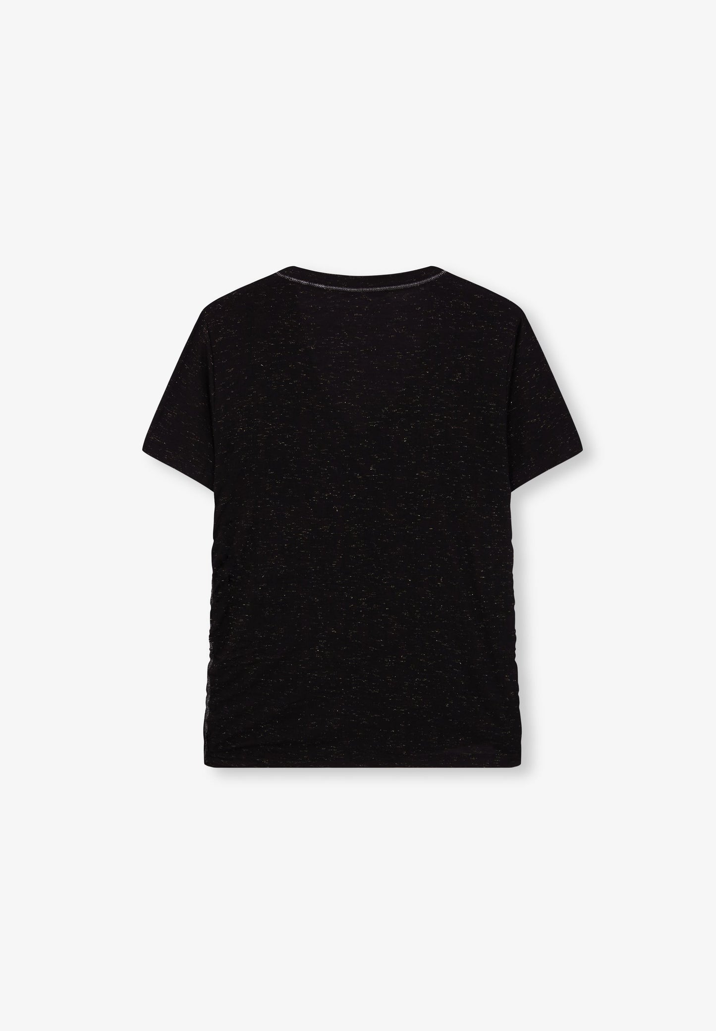 SIDE GATHERED LUREX T-SHIRT