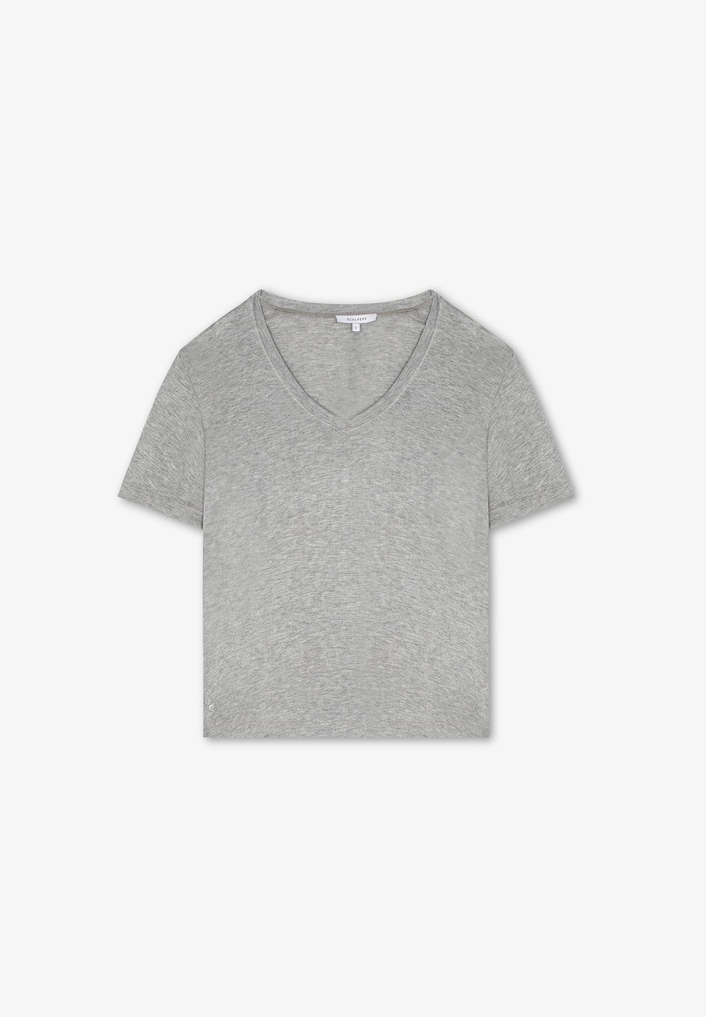 SIDE GATHERED LUREX T-SHIRT