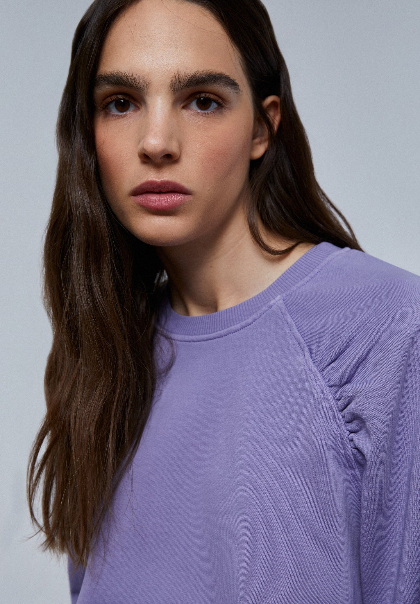 LUREX RUCHED SWEATSHIRT